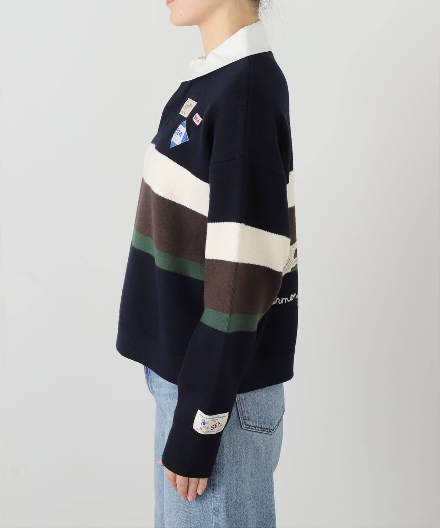 SEA NEW YORK/シー ニューヨーク KNIT RUGBY SHIRT AW25-013