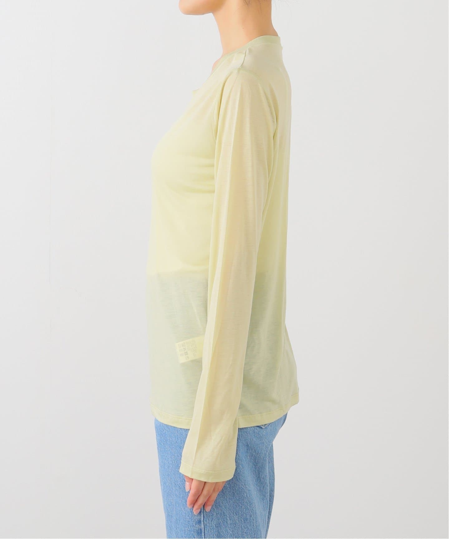 f*i様 BASERANGE VEIN Tシャツ 水色 M IENA イエナ カ stretch jersey shirts（Tシャツ／カットソー）｜VERMEIL par