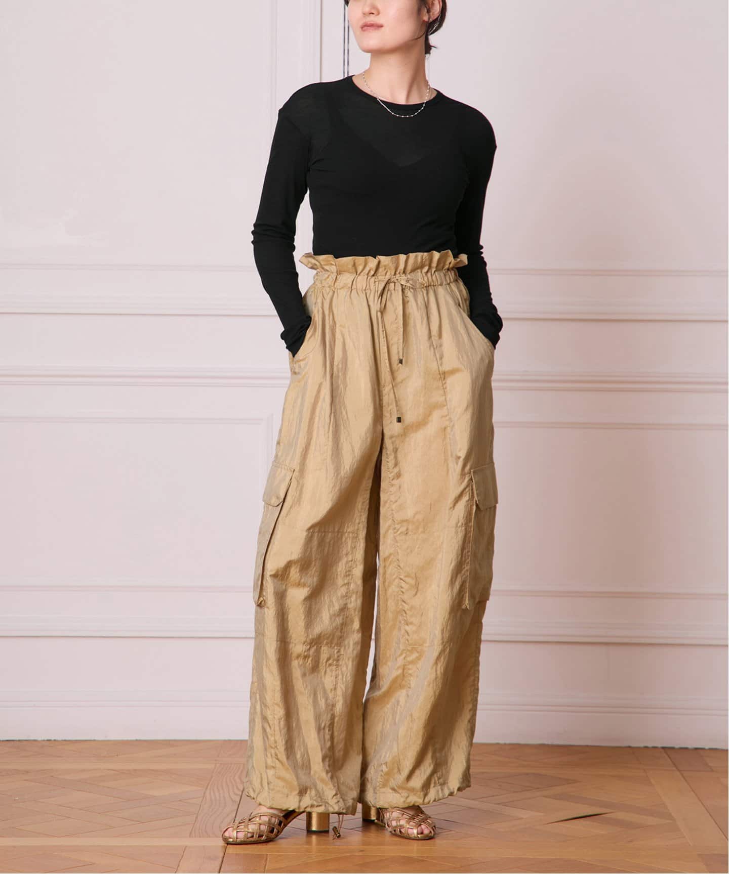 babaco/ババコ Twisted cotton back tied ロングスリーブプル