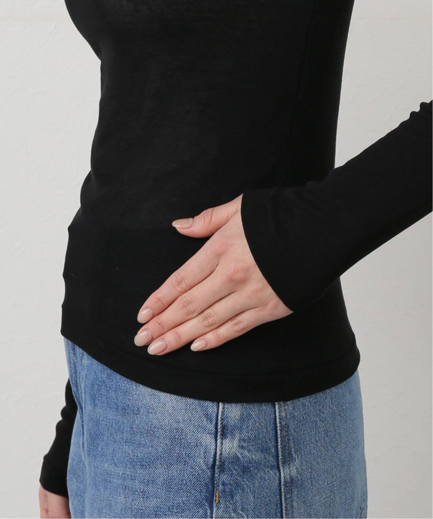 babaco/ババコ Twisted cotton back tied ロングスリーブプル