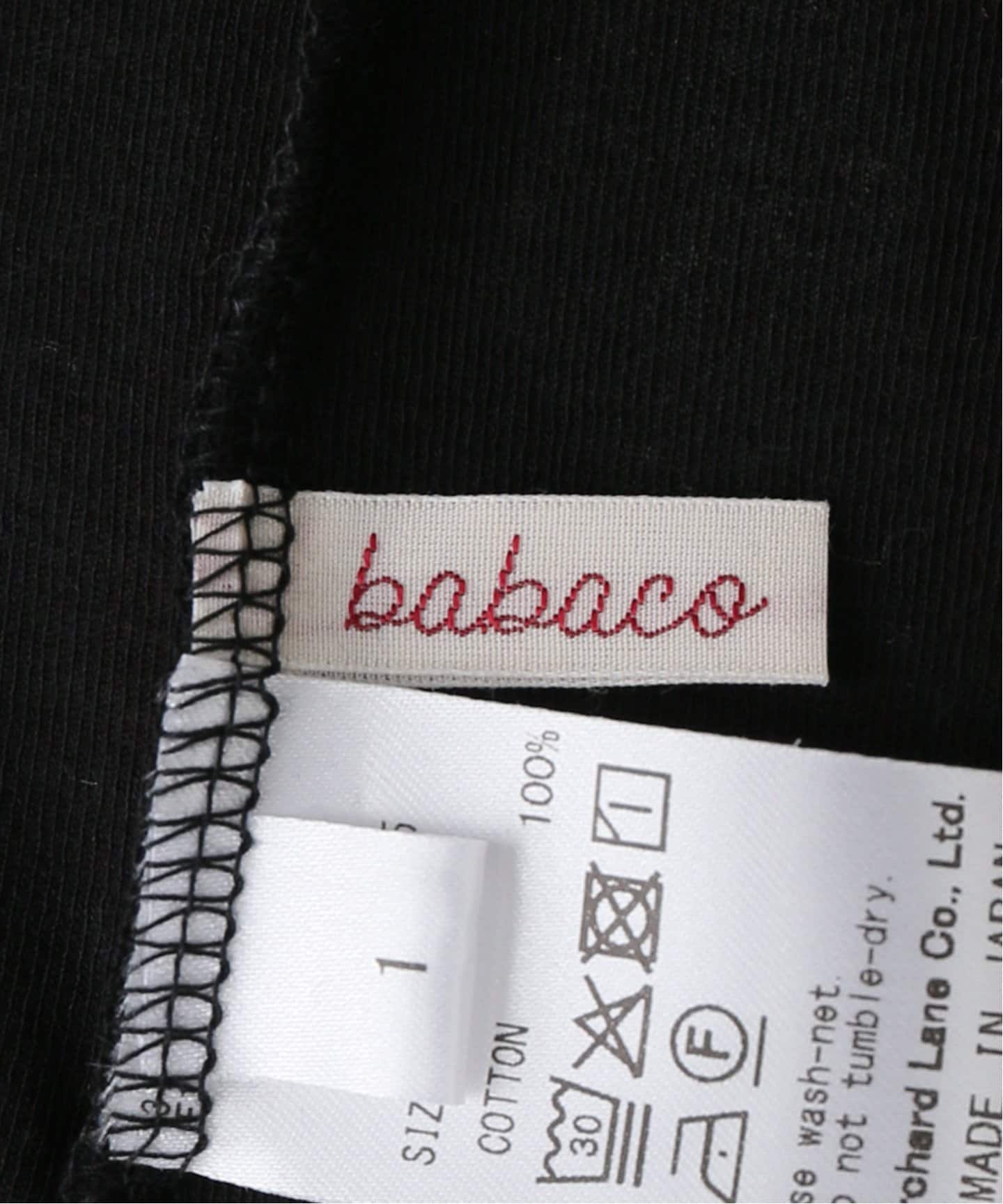 babaco/ババコ Twisted cotton back tied ロングスリーブプル