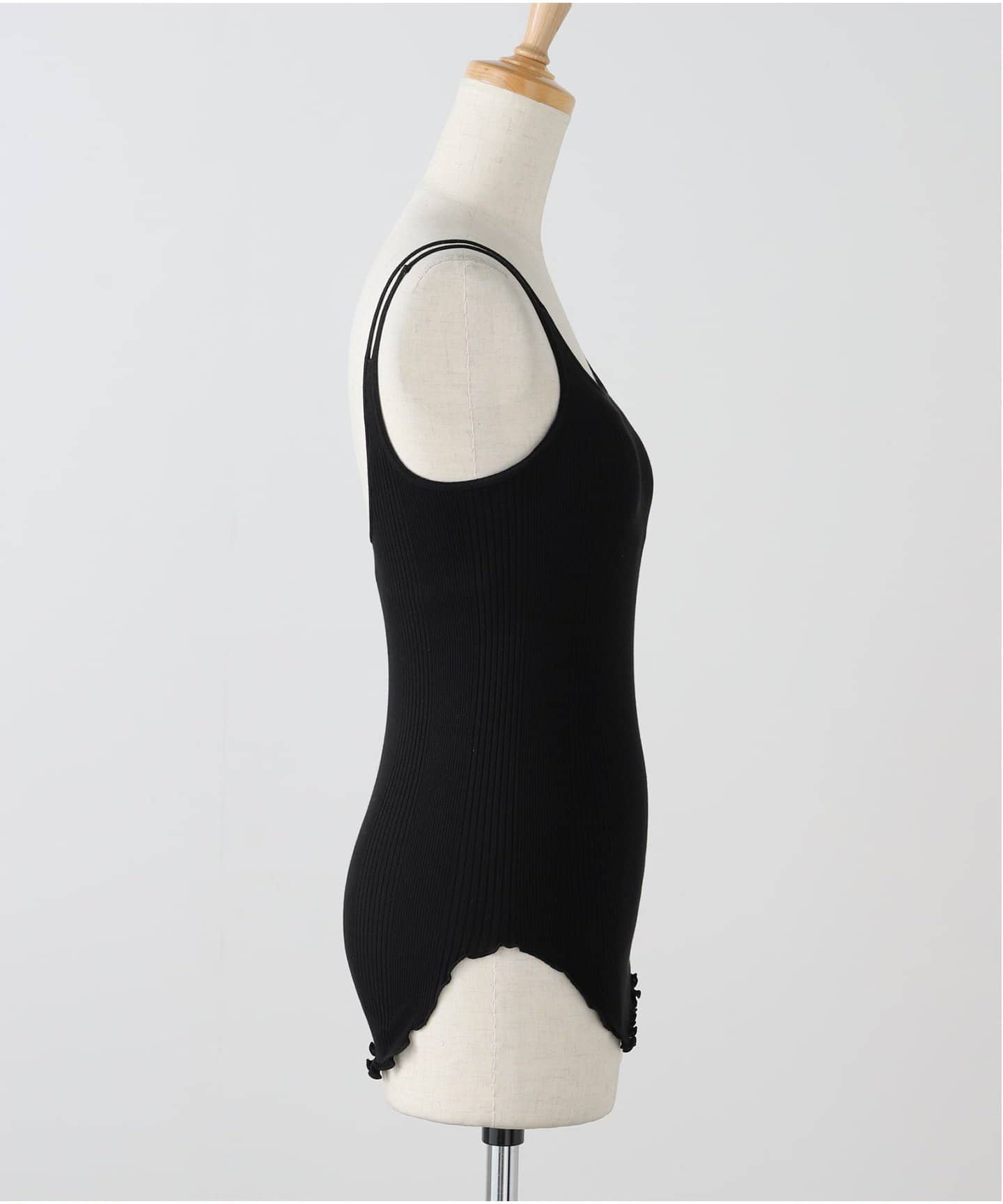 HAKUJI/ハクジ Random rib bra タンクトップ H232505（カップ付き