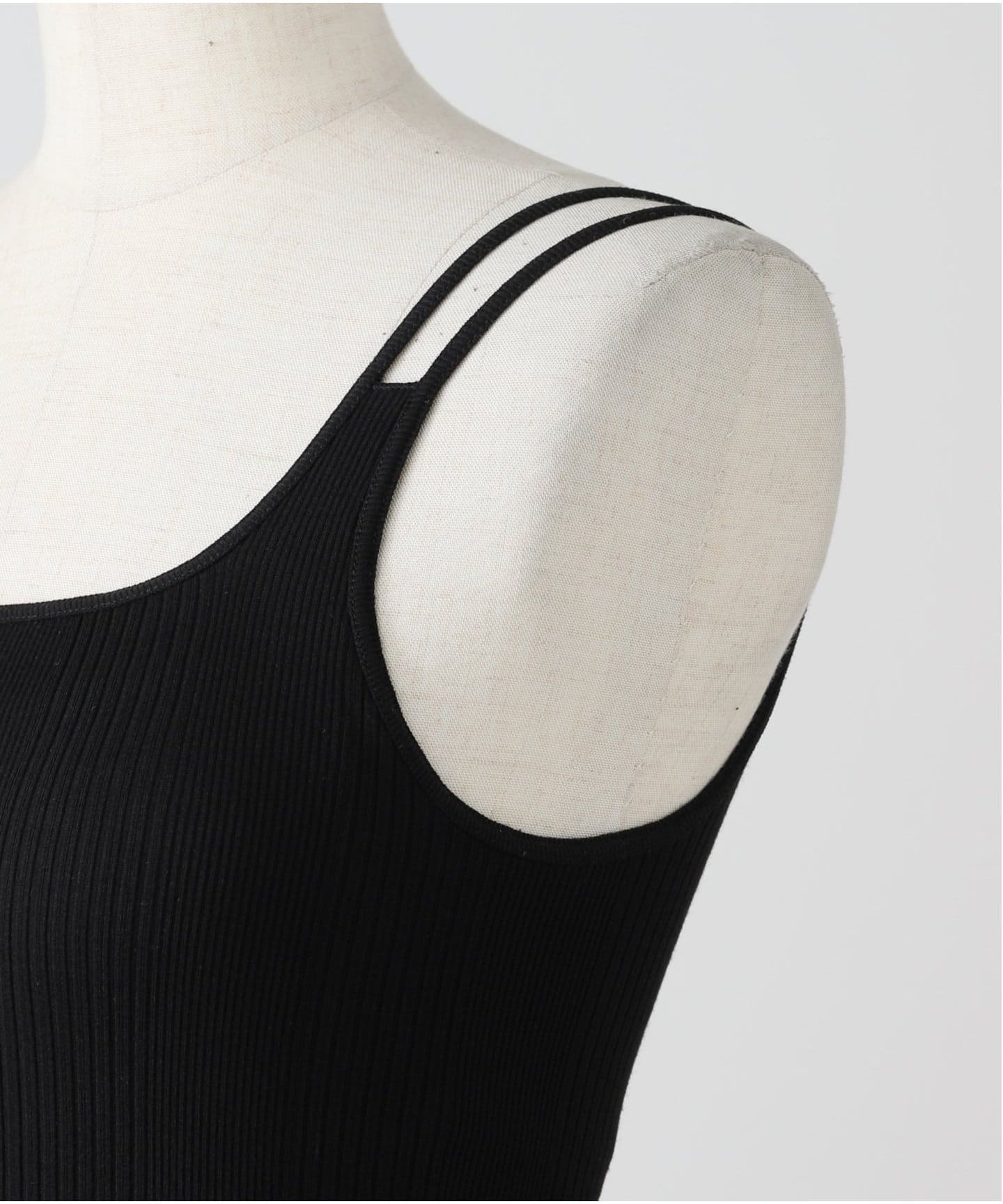HAKUJI/ハクジ Random rib bra タンクトップ H232505（カップ付き