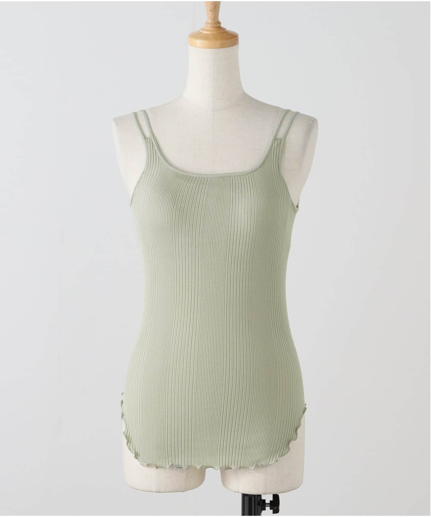 HAKUJI/ハクジ Random rib bra タンクトップ H232505（カップ