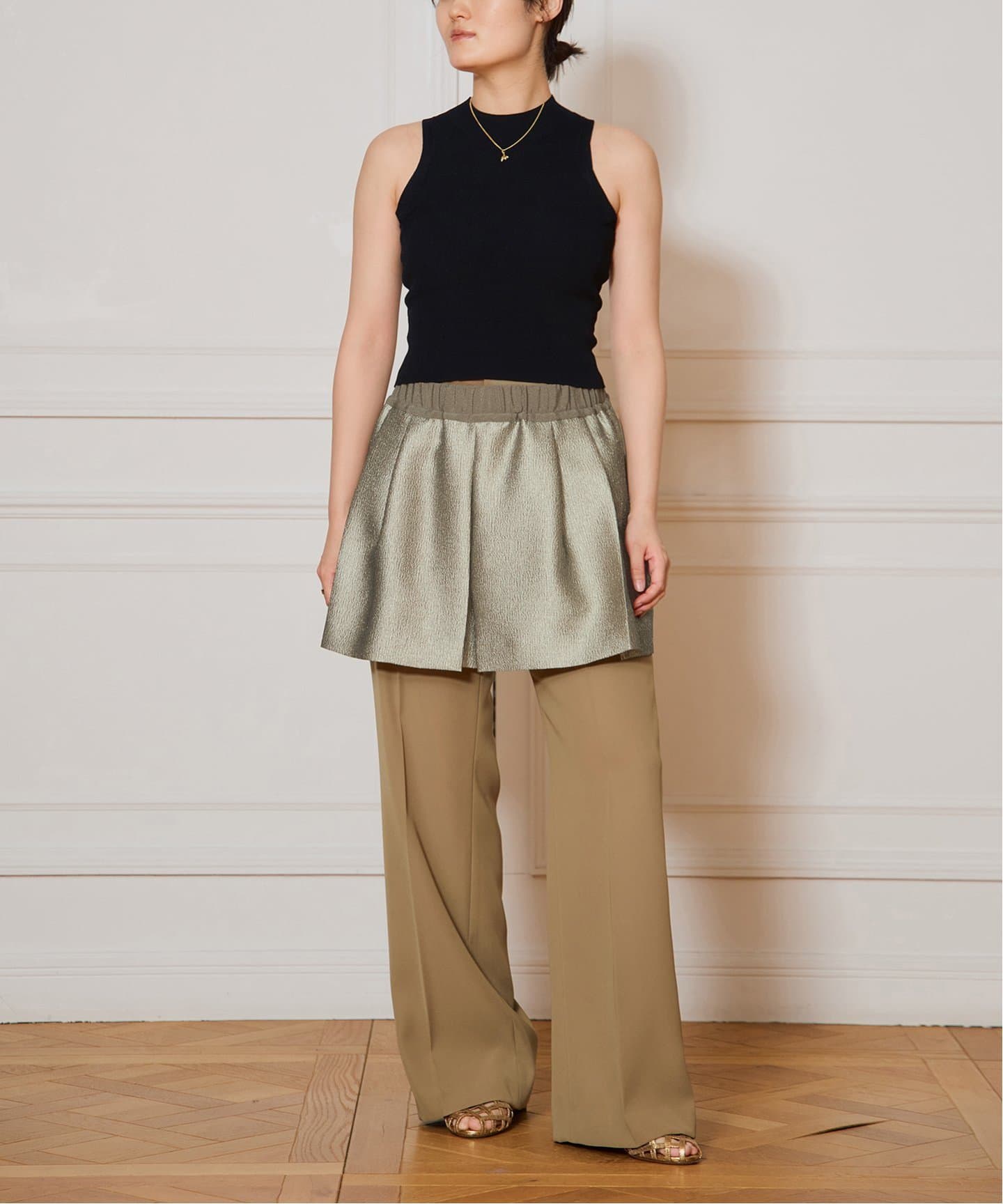 NICENICEMOMENT/ナイスナイスモーメント AMERICAN SLV CROPPED トップ