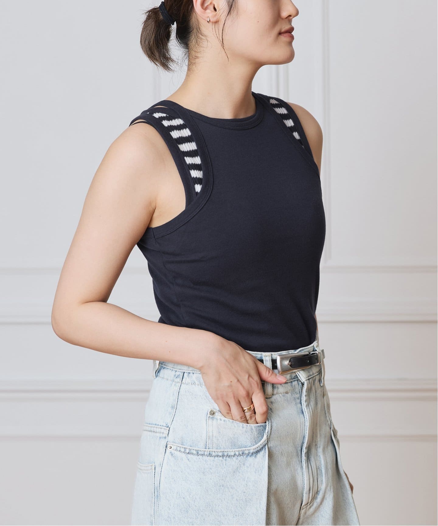 CAROUSE LAMBRA/ケラウズランブラ ボーダータンクトップ パックT