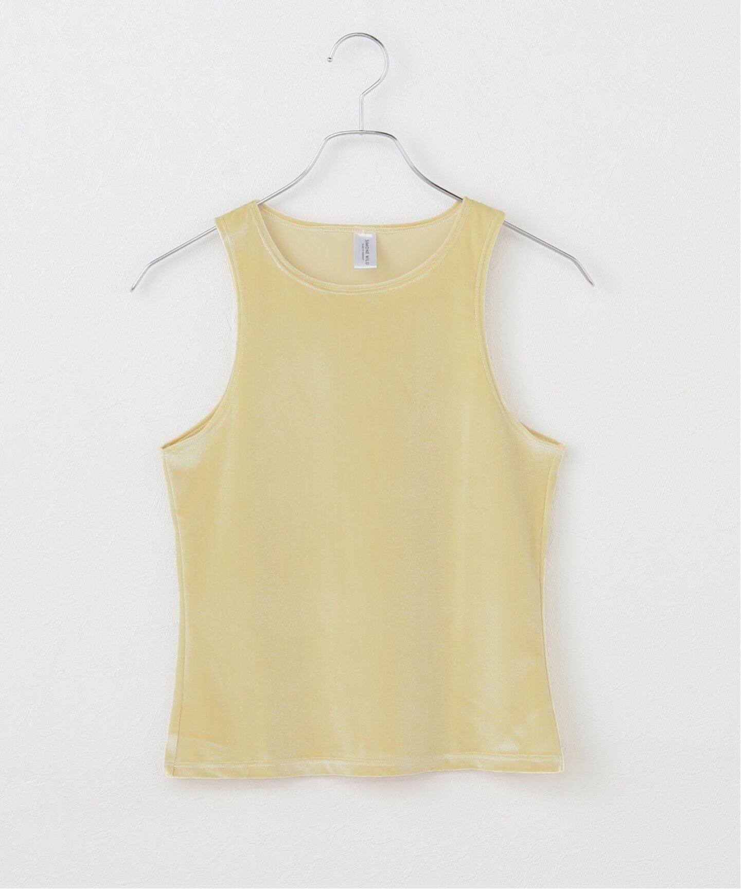 「SIMONE WILD」 ノースリーブトップス SMALL イエロー レディース SIMONE WILD/シモーネ ワイルド Athletic トップ（タンクトップ