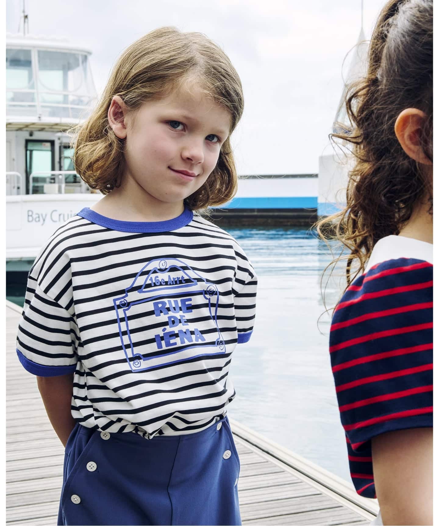 接触冷感/UVカット】バイカラーTシャツ kids(90cm‐140cm