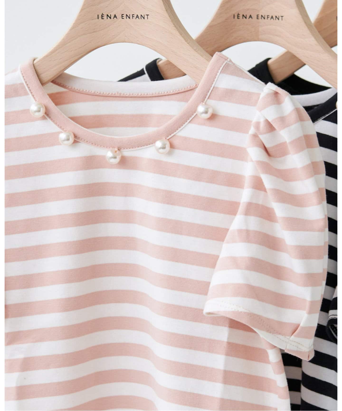 専用AMICA kids PEARL TEE BLACK カットソー　パール IENA（イエナ）の「【AMICA・kids/アミカ】パールTシャツkids(4