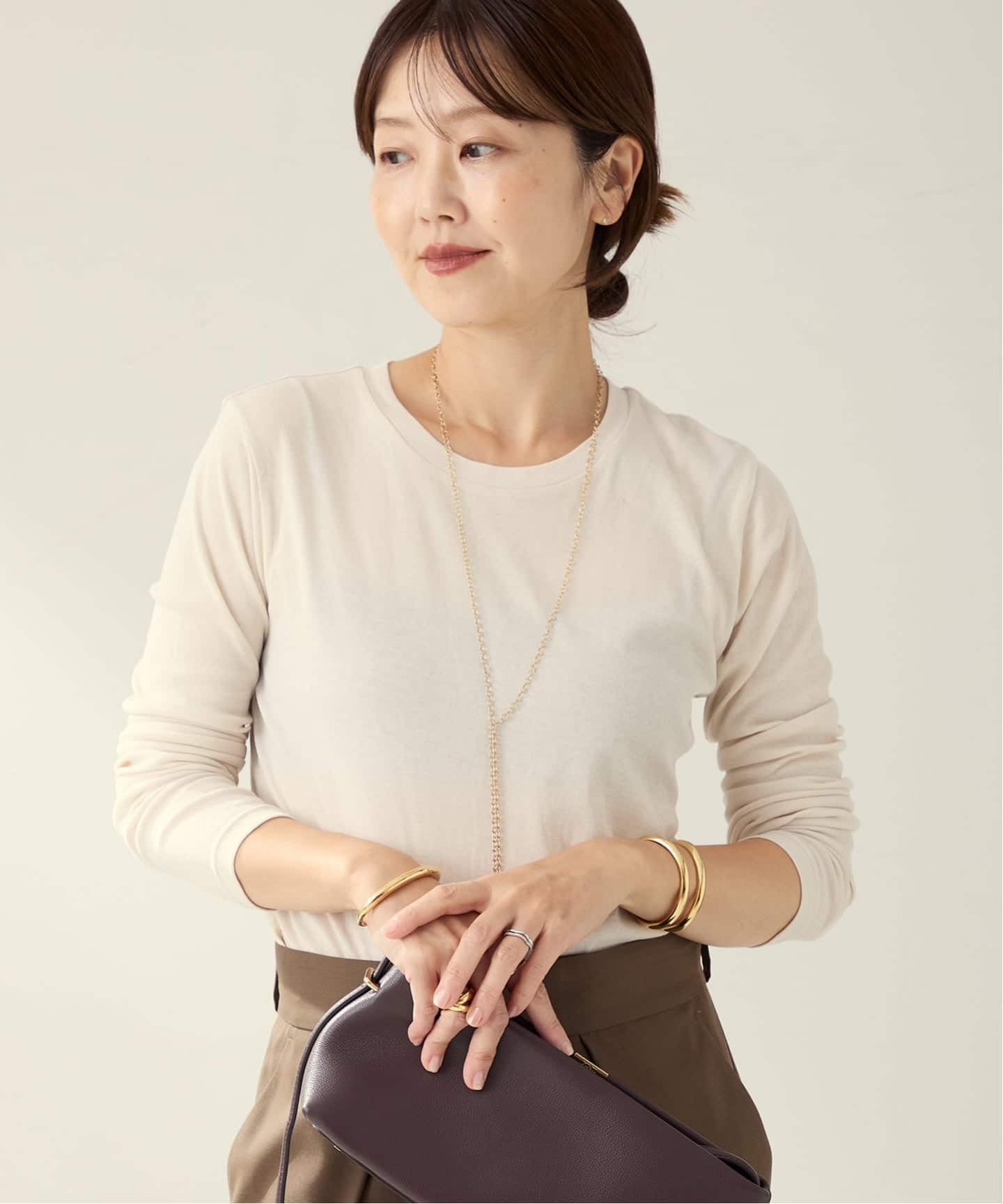 新品未使用プラージュMYラウンドオープンロングTシャツplage MY_round open long Tシャツ（Tシャツ／カットソー）｜Plage