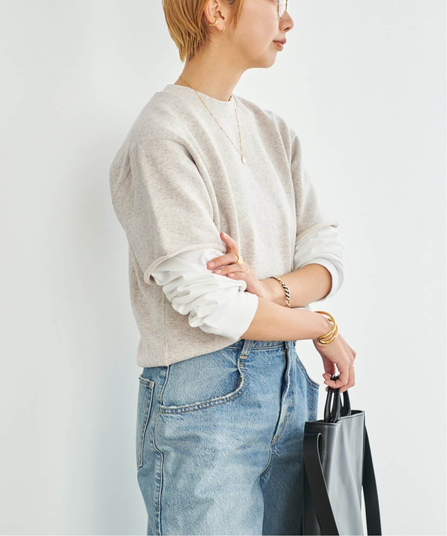 美品 2024 プラージュ Cut Off Sweat Tシャツ トレーナー白. alexander wang - DISTRESSED LOGO SHORT SLEEVE TEE / コットン