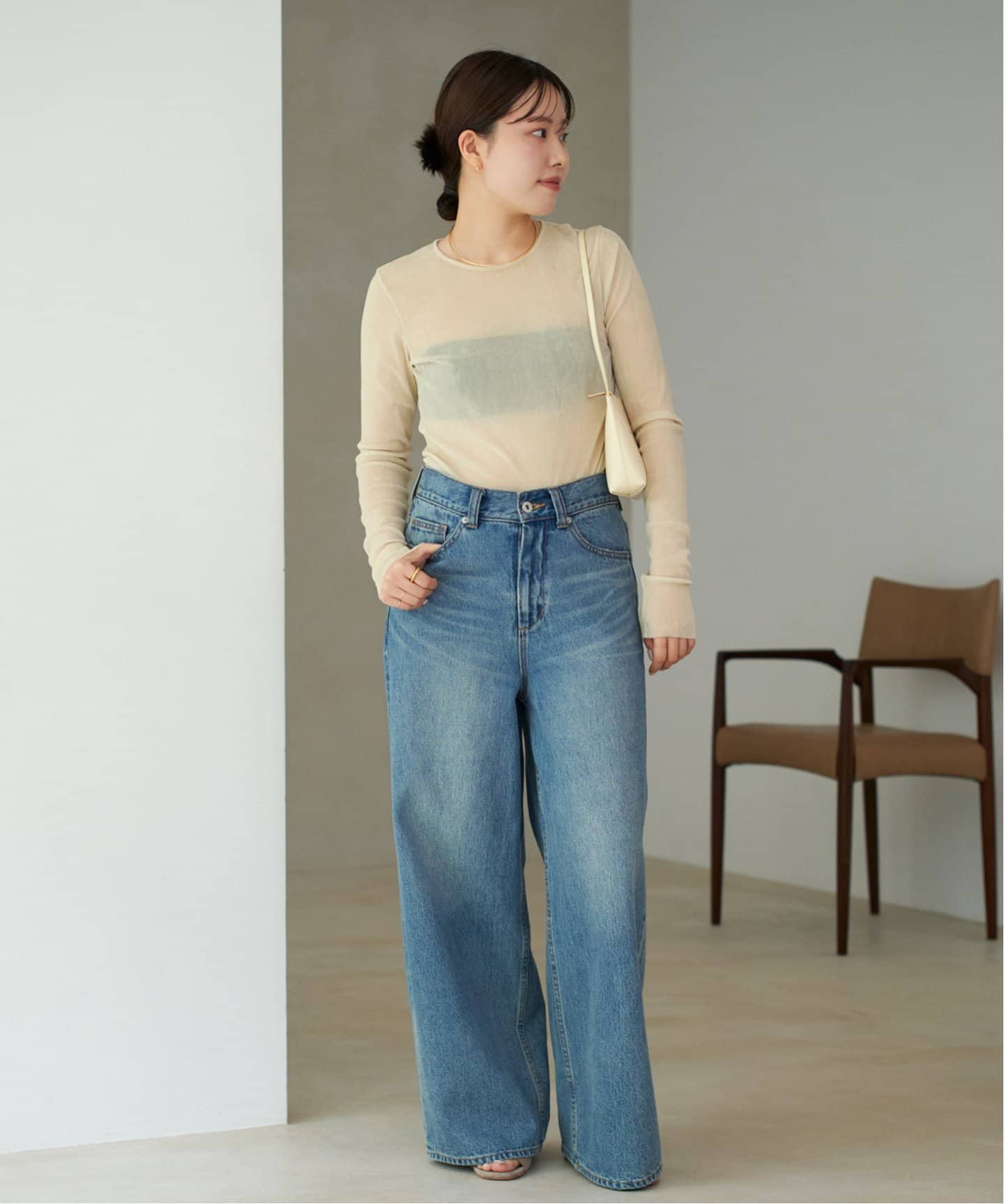 Plage Flocky Mesh ロンT フロッキーメッシュ プラージュ 追加予約》Flocky Mesh ロンT（Tシャツ／カットソー）｜Plage