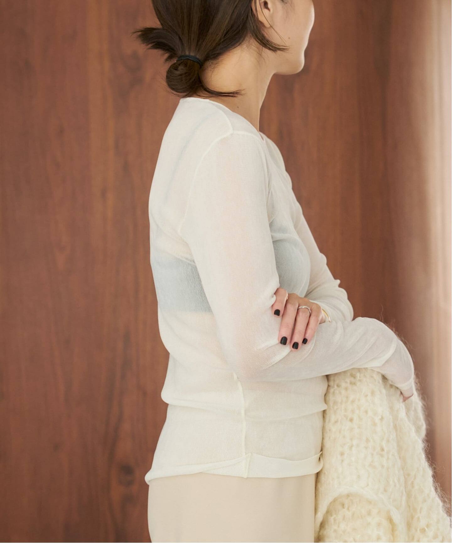 Plage Flocky Mesh ロンT フロッキーメッシュ プラージュ plage｜《追加》Flocky Mesh ロンT | Rakuten Fashion(楽天