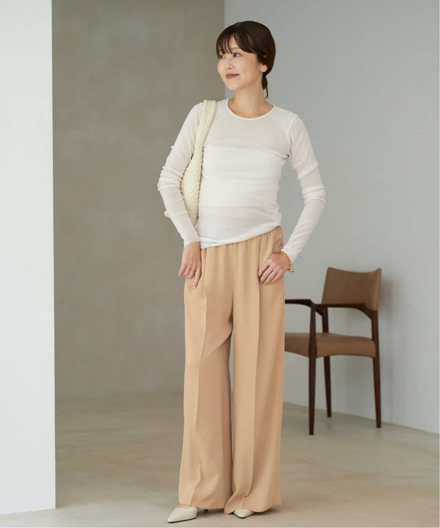 plage フロッキーメッシュロンT plage tシャツ 「追加」Flocky Mesh ロンT レディース