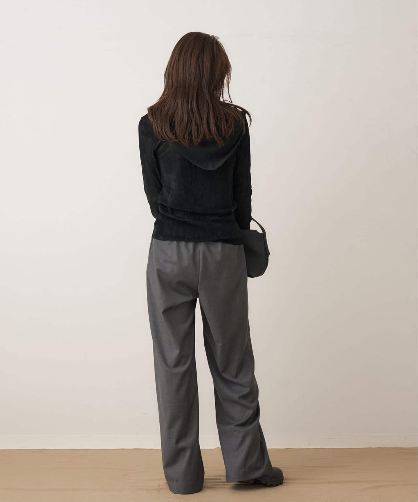 【plage】Flocky MeshロンT ブラック 一部カラーWEB限定追加予約》Flocky Mesh ロンT（Tシャツ