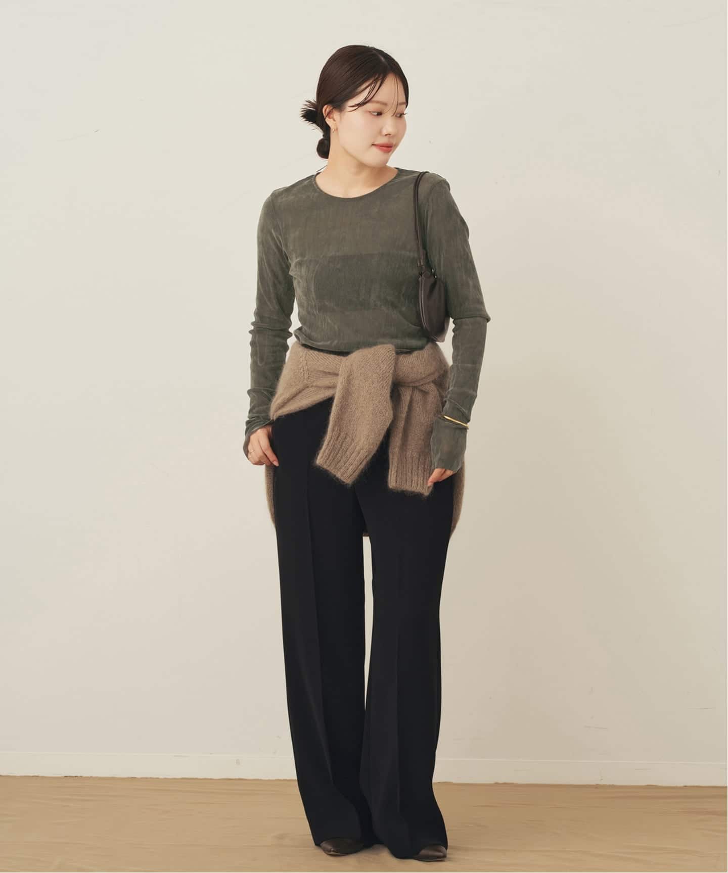 【plage】Flocky MeshロンT ブラック 一部カラーWEB限定追加予約》Flocky Mesh ロンT（Tシャツ