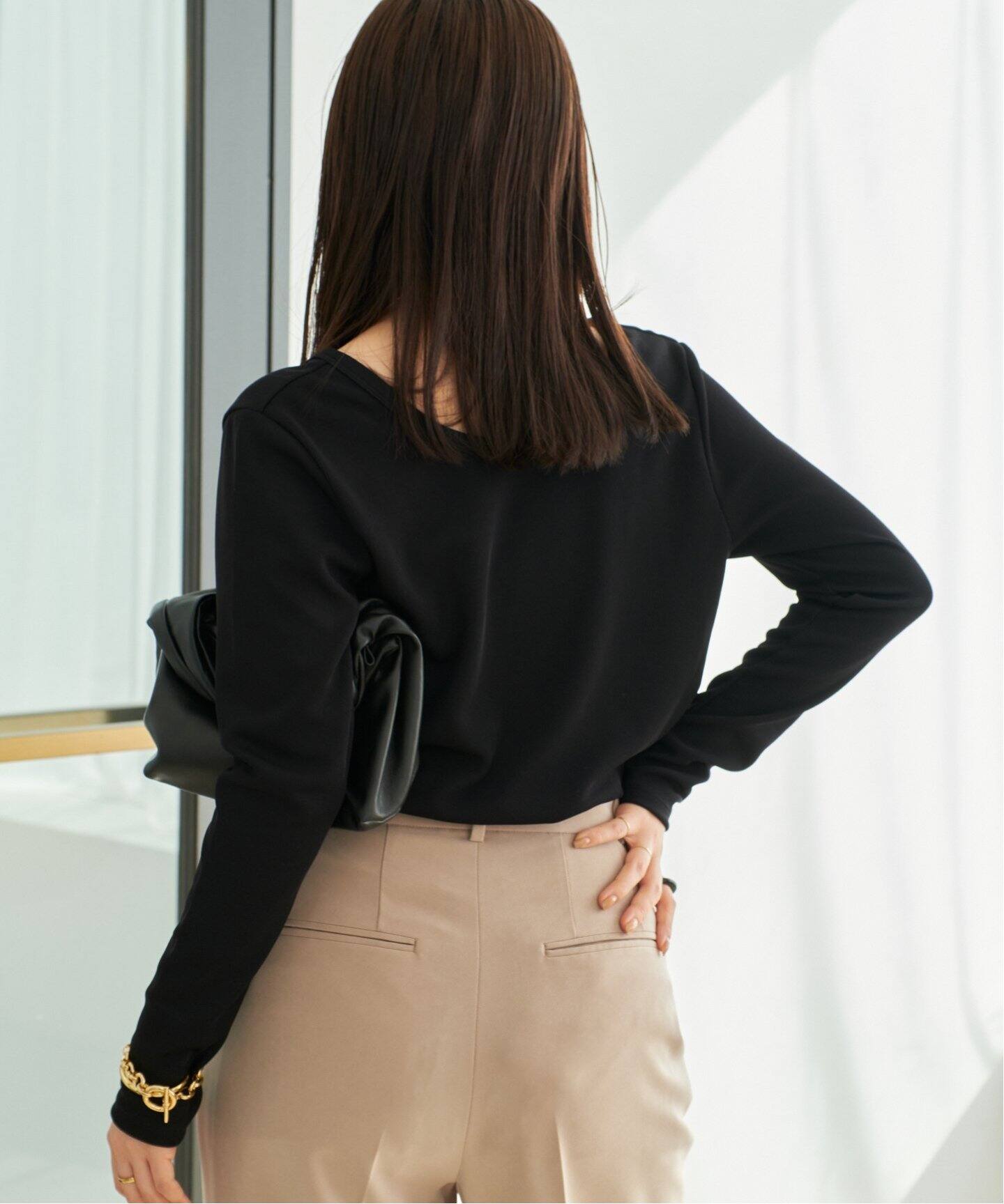 Rib Back Open プルオーバー（Tシャツ／カットソー）｜Plage 