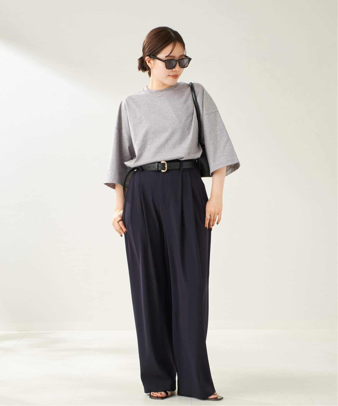 Plage (プラージュ) ★★ ② 25070922105020 7ブソデ Big Tシャツ レディース ブラウン FREE 追加》7ブソデ Big Tシャツ（Tシャツ／カットソー）｜Plage