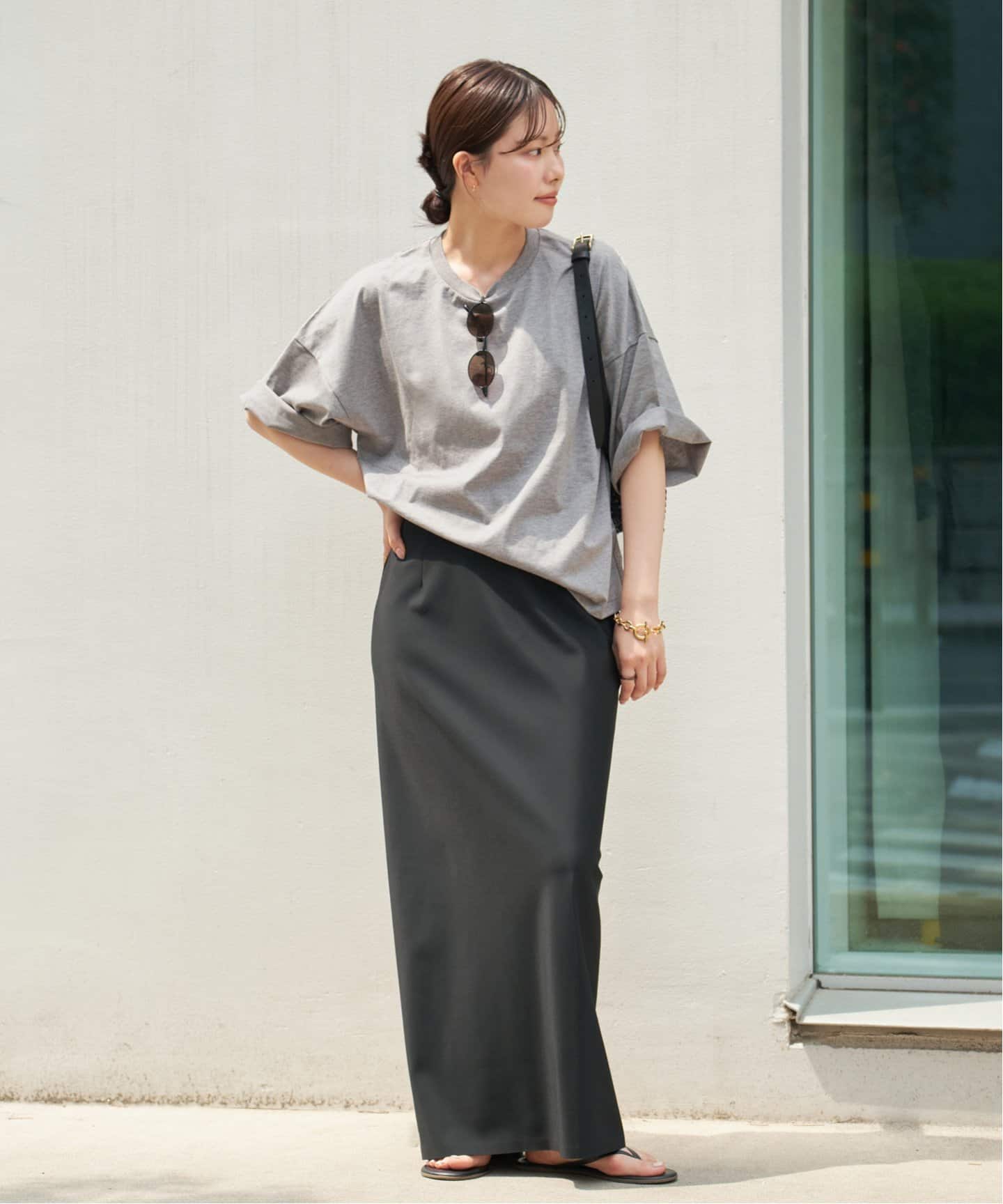 Plage (プラージュ) 7ブソデ Big Tシャツ 25070922105020 ブラウン FREE 追加》7ブソデ Big Tシャツ（Tシャツ／カットソー）｜Plage