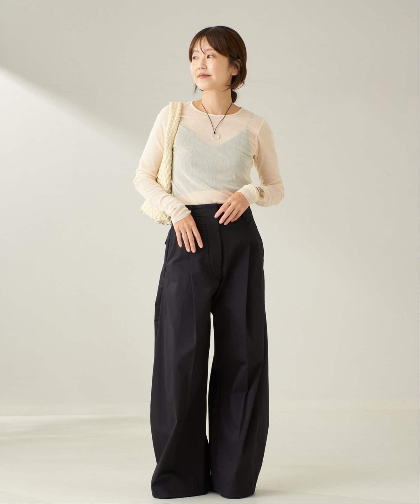 追加予約》Mesh Sheer ロンT 4（Tシャツ／カットソー）｜Plage