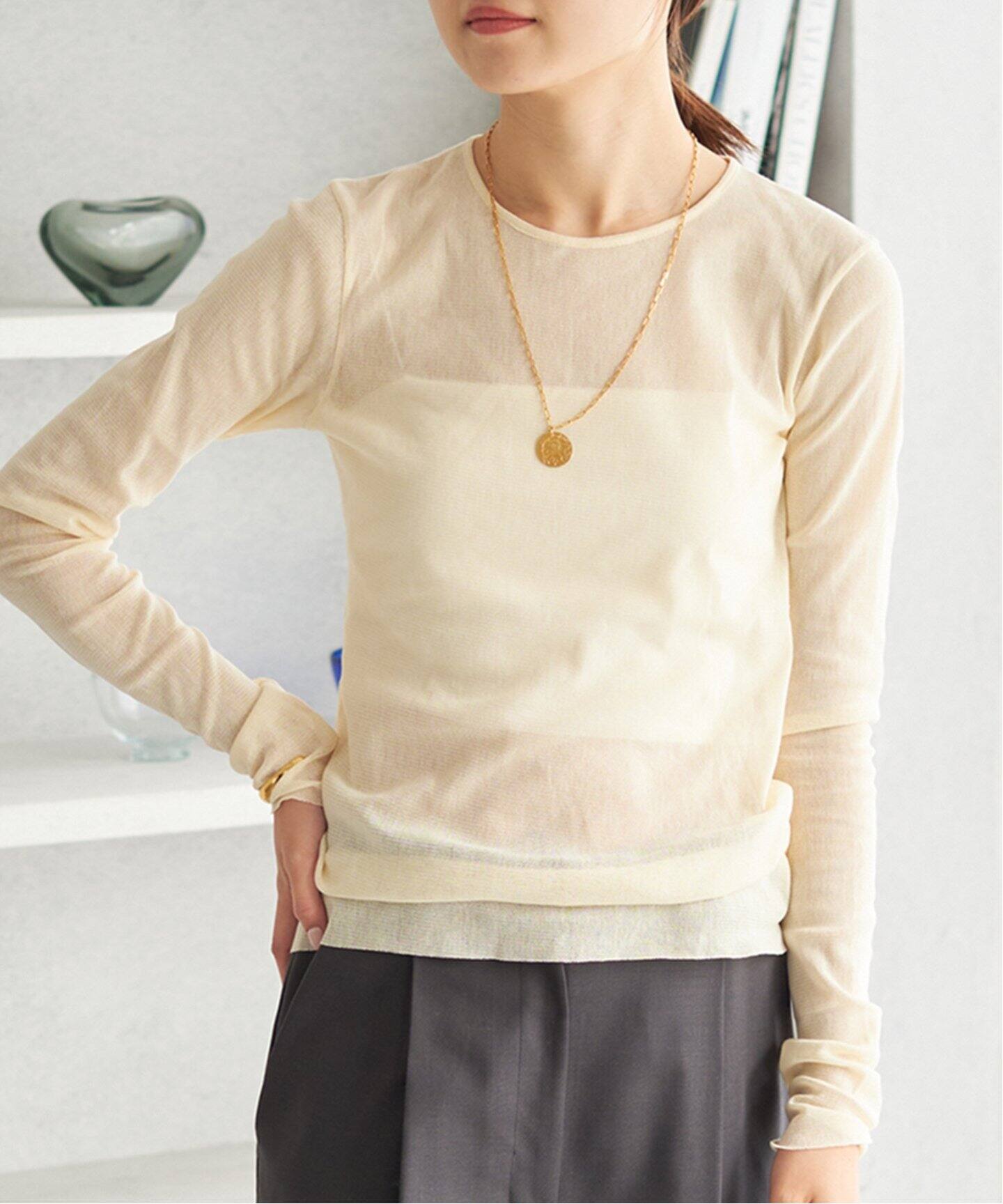 新品・タグ付き☆Plage　Shiny Sheer ロンT セール】Shiny Sheer ロンT（Tシャツ/カットソー）｜Plage