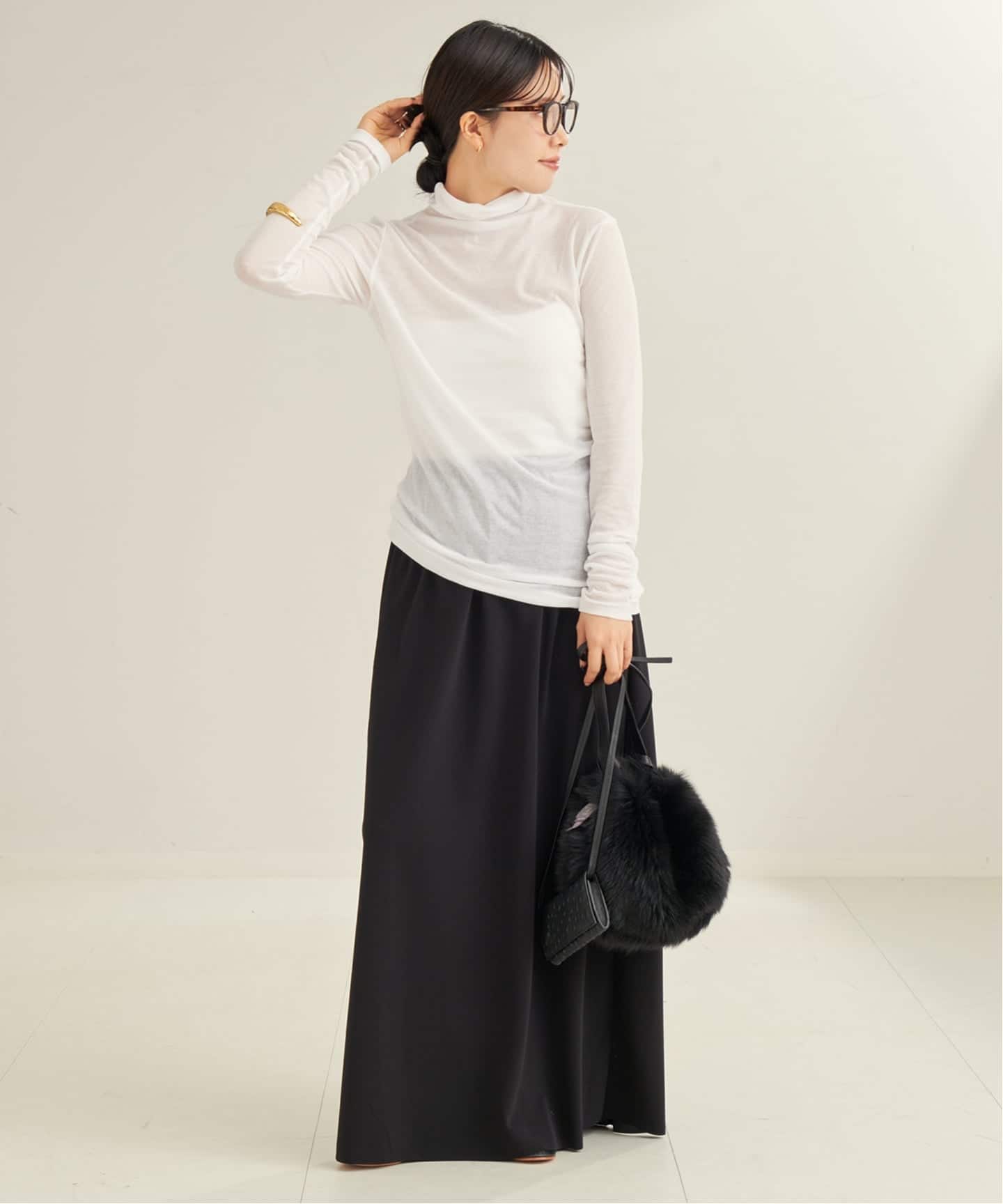 追加予約》Rib Sheer タートル（Tシャツ／カットソー）｜Plage