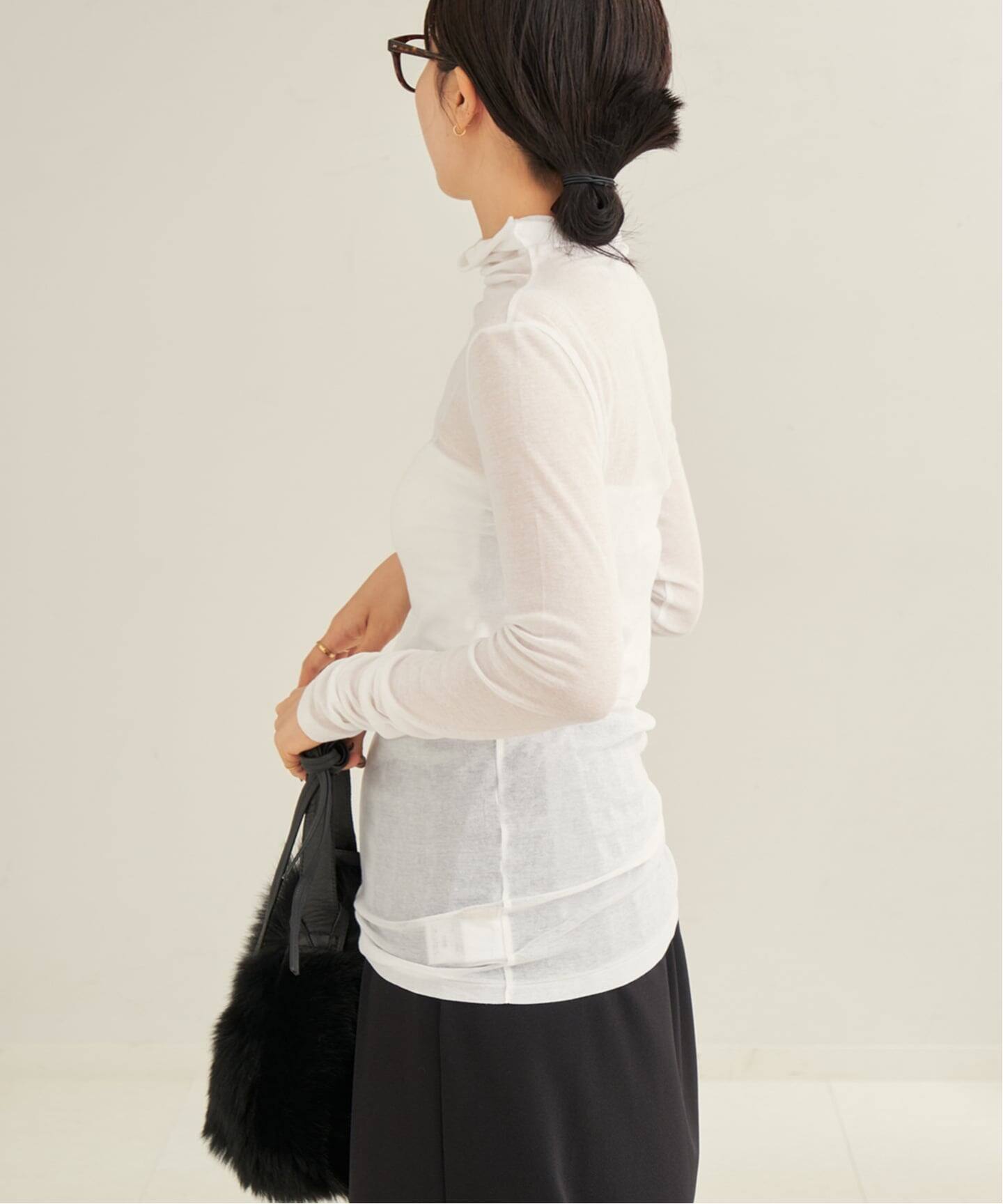 追加》Rib Sheer タートル（Tシャツ／カットソー）｜Plage（プラージュ