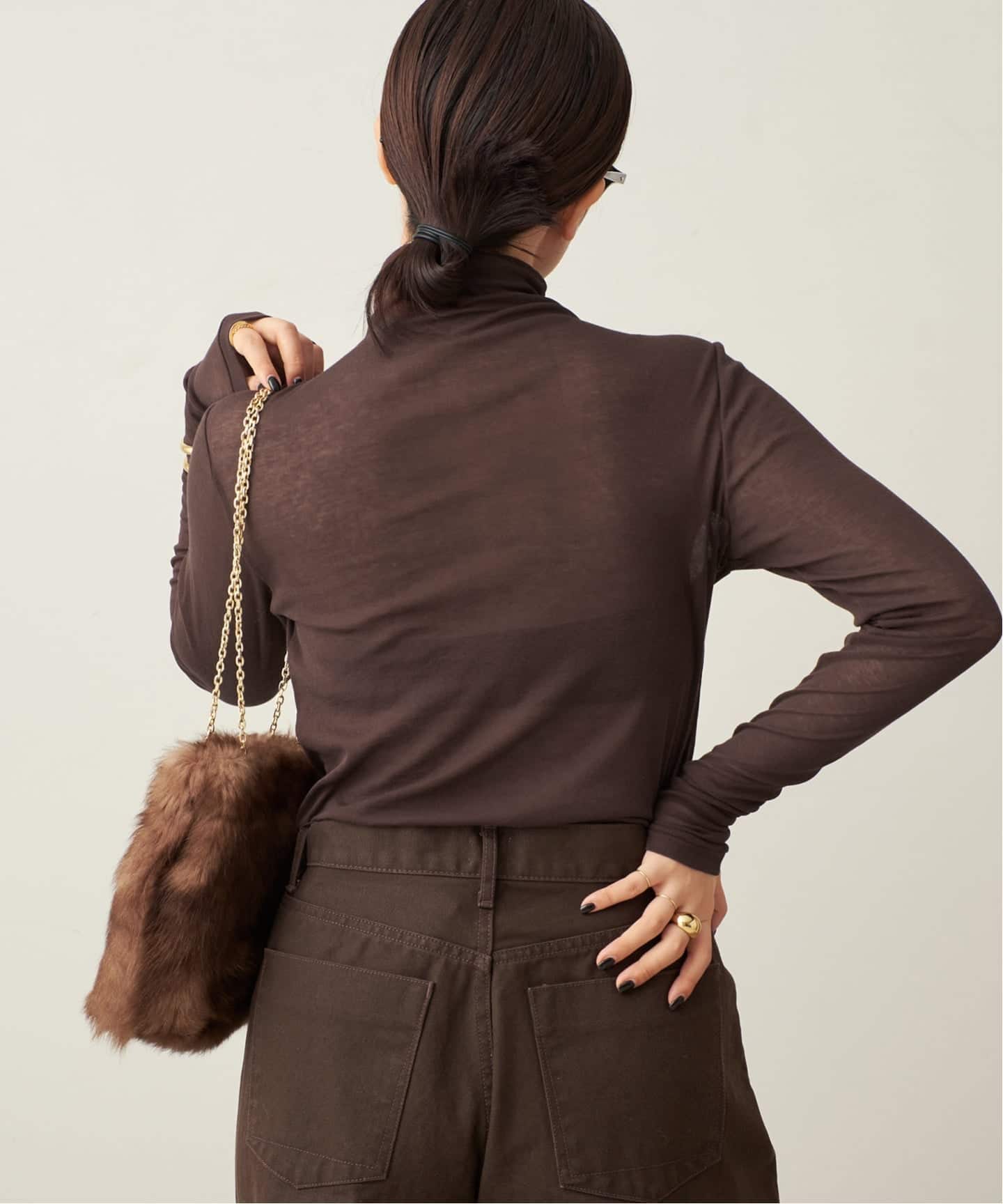 追加》Rib Sheer タートル（Tシャツ／カットソー）｜Plage（プラージュ