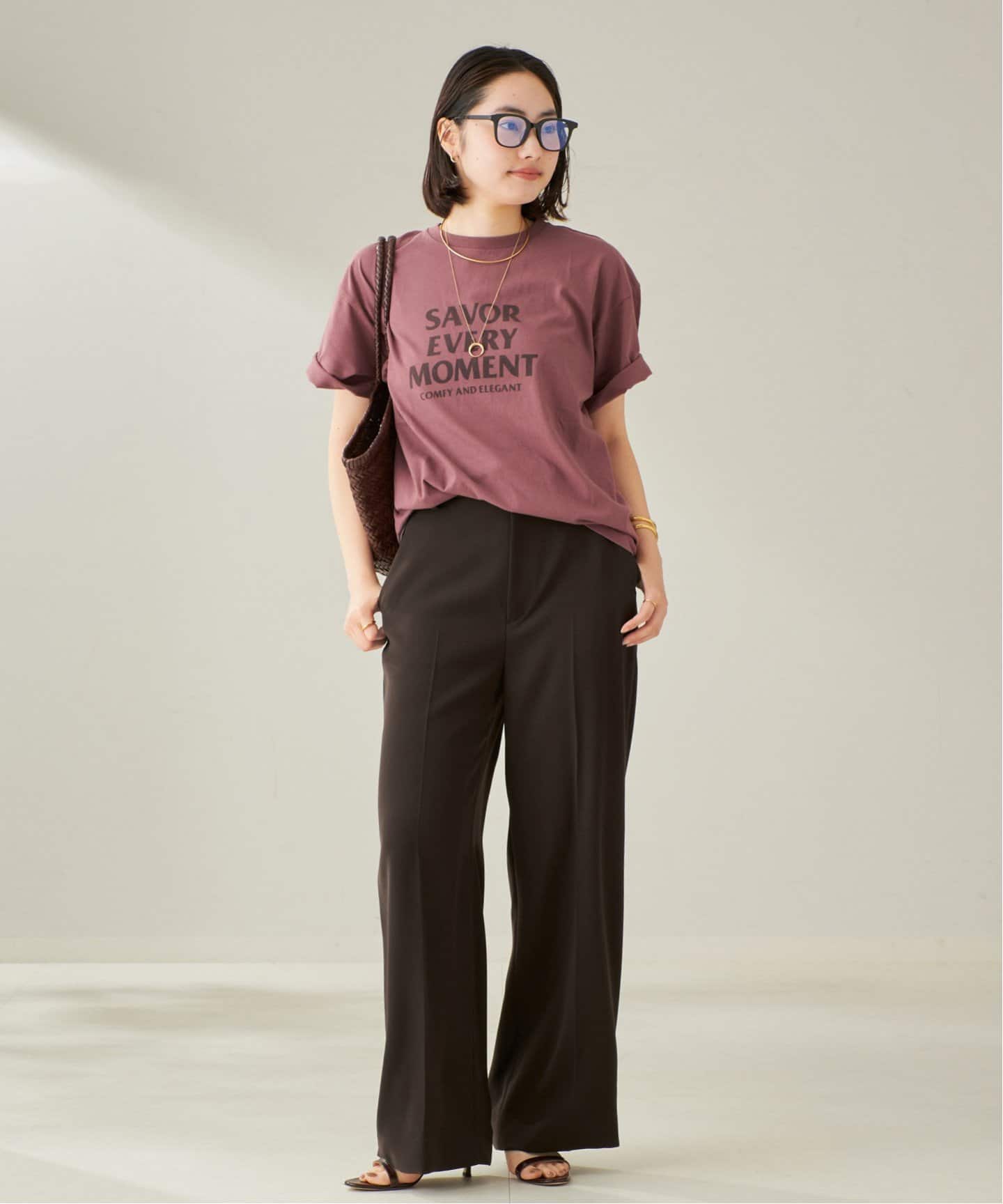 新品　Plage SAVOR EVERY MOMENT Tシャツ ボールド SAVOR EVERY MOMENT Tシャツ（Tシャツ／カットソー）｜Plage