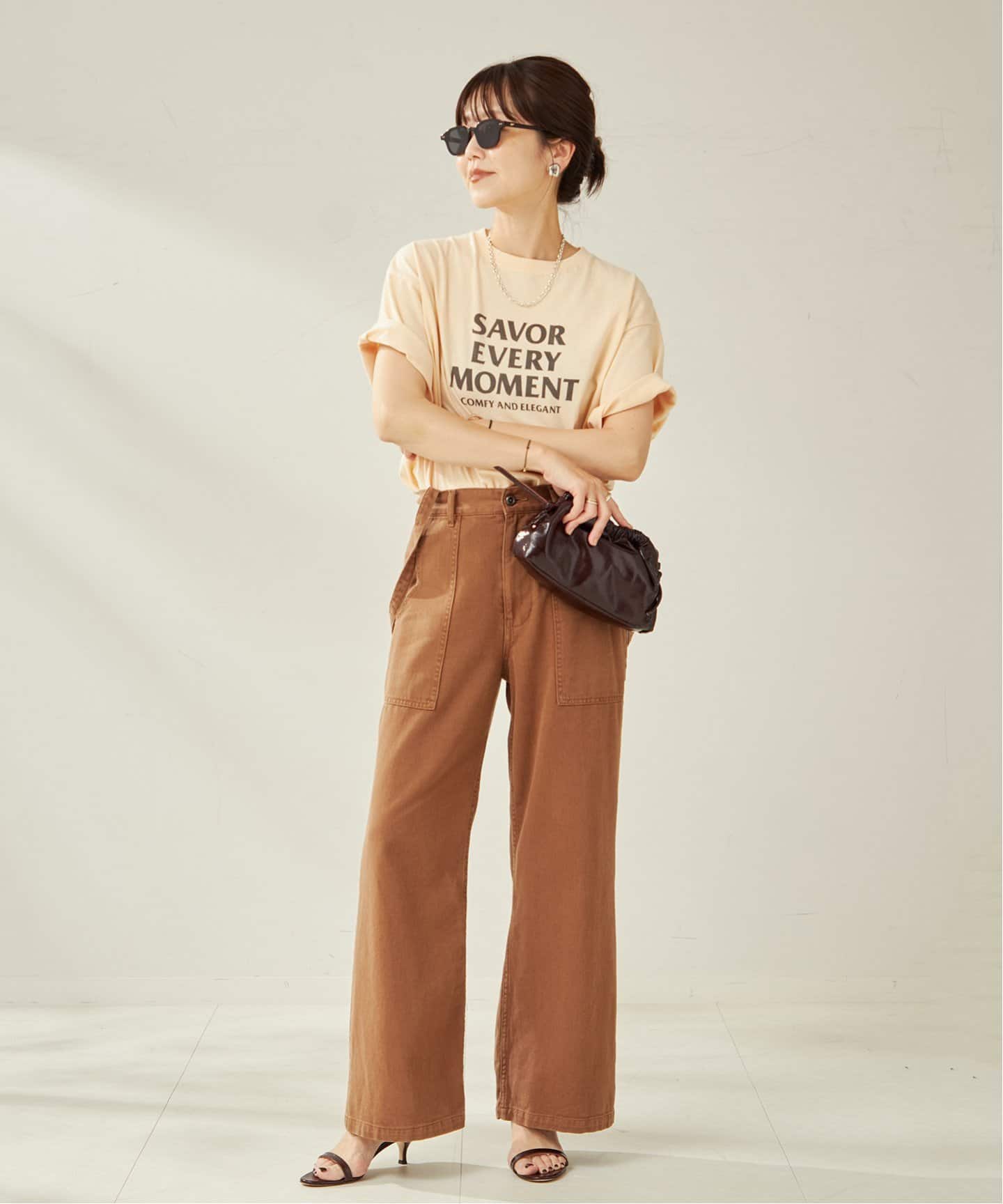 新品　Plage SAVOR EVERY MOMENT Tシャツ ボールド SAVOR EVERY MOMENT Tシャツ（Tシャツ／カットソー）｜Plage