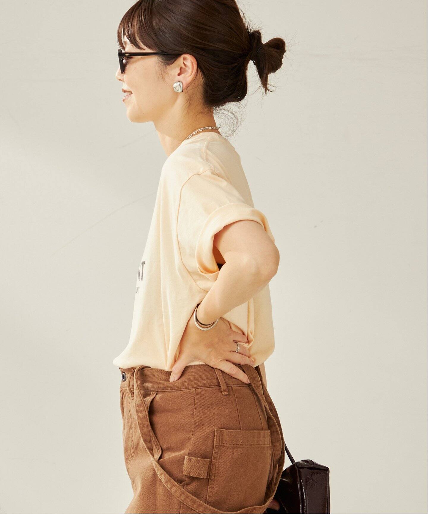 完売商品❗️plageキャメルカットソー Open Back Long Tシャツ（Tシャツ／カットソー）｜Plage（プラージュ