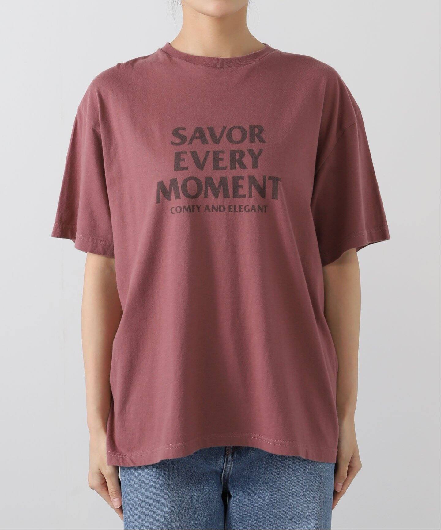 新品　Plage SAVOR EVERY MOMENT Tシャツ ボールド SAVOR EVERY MOMENT Tシャツ（Tシャツ／カットソー）｜Plage