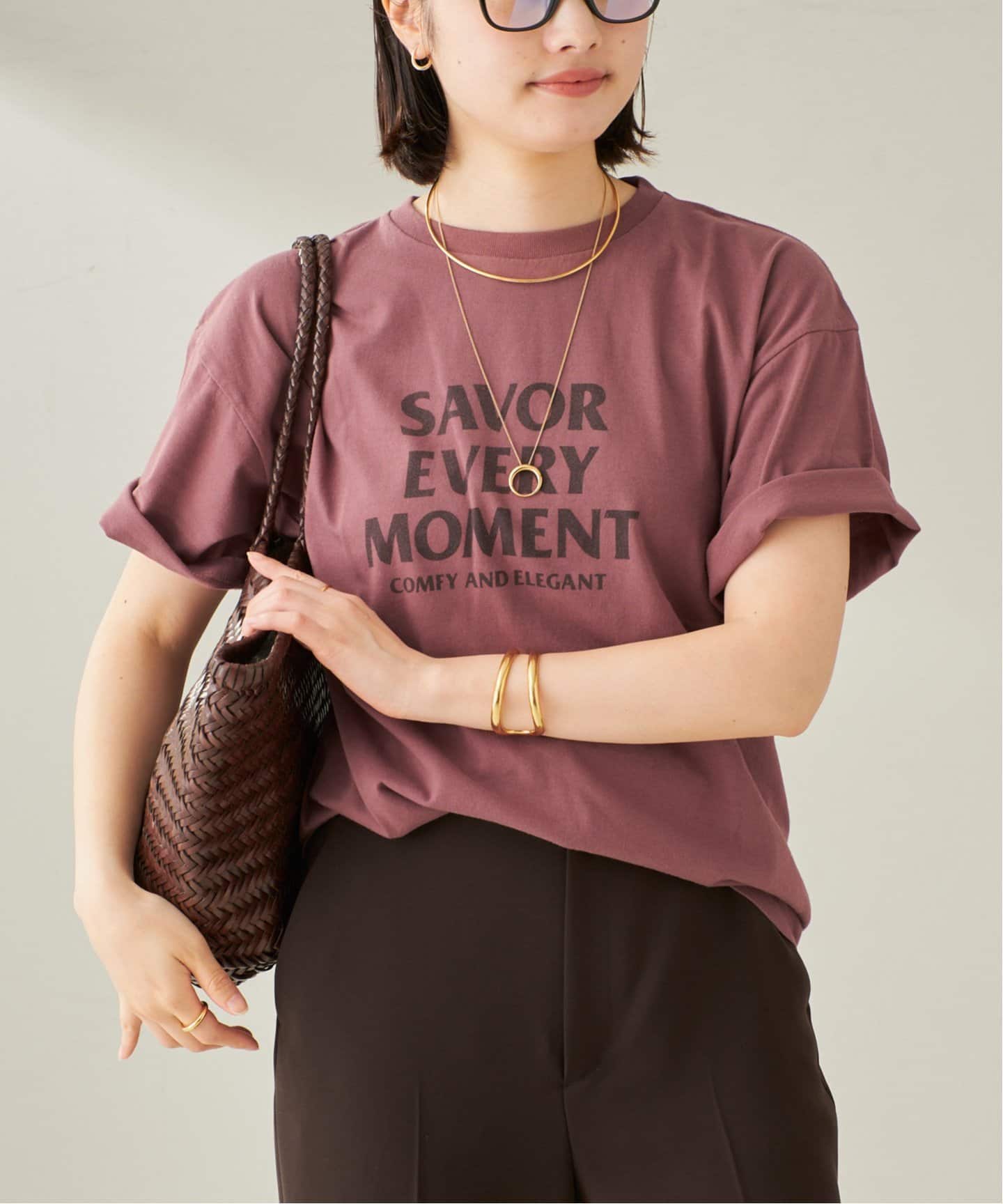 新品　Plage SAVOR EVERY MOMENT Tシャツ ボールド SAVOR EVERY MOMENT Tシャツ（Tシャツ／カットソー）｜Plage