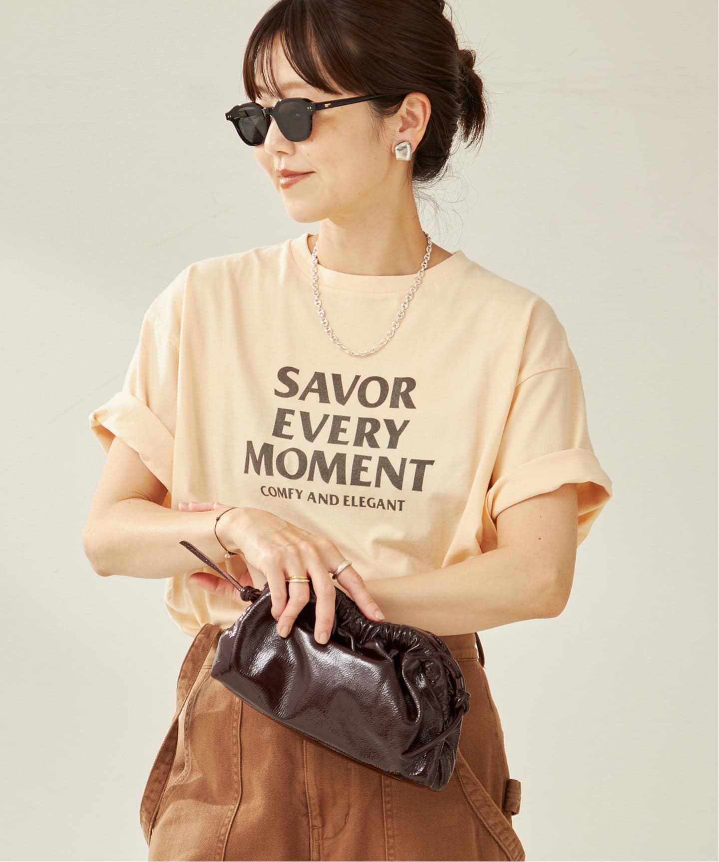 新品　Plage SAVOR EVERY MOMENT Tシャツ ボールド SAVOR EVERY MOMENT Tシャツ（Tシャツ／カットソー）｜Plage