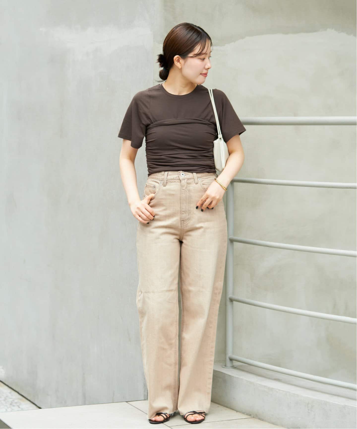 *今期*Plage ギャザー ビスチェTEE ギャザー ビスチェTEE(Tシャツ/カットソー)|Plage