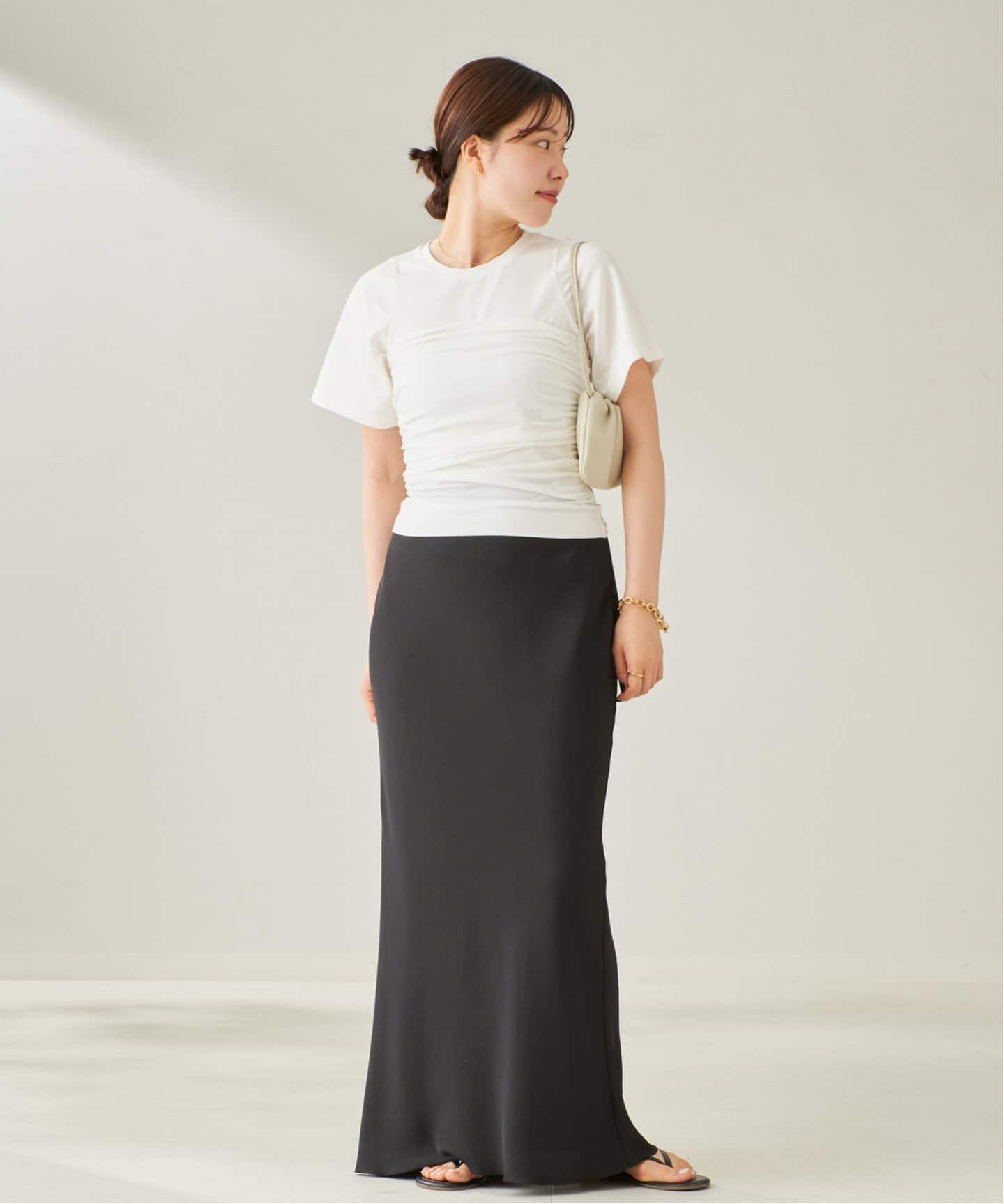 プラージュ ギャザー ビスチェTEE Tシャツ カットソー F 茶 ブラウン ギャザー ビスチェTEE（Tシャツ／カットソー）｜Plage（プラージュ）の