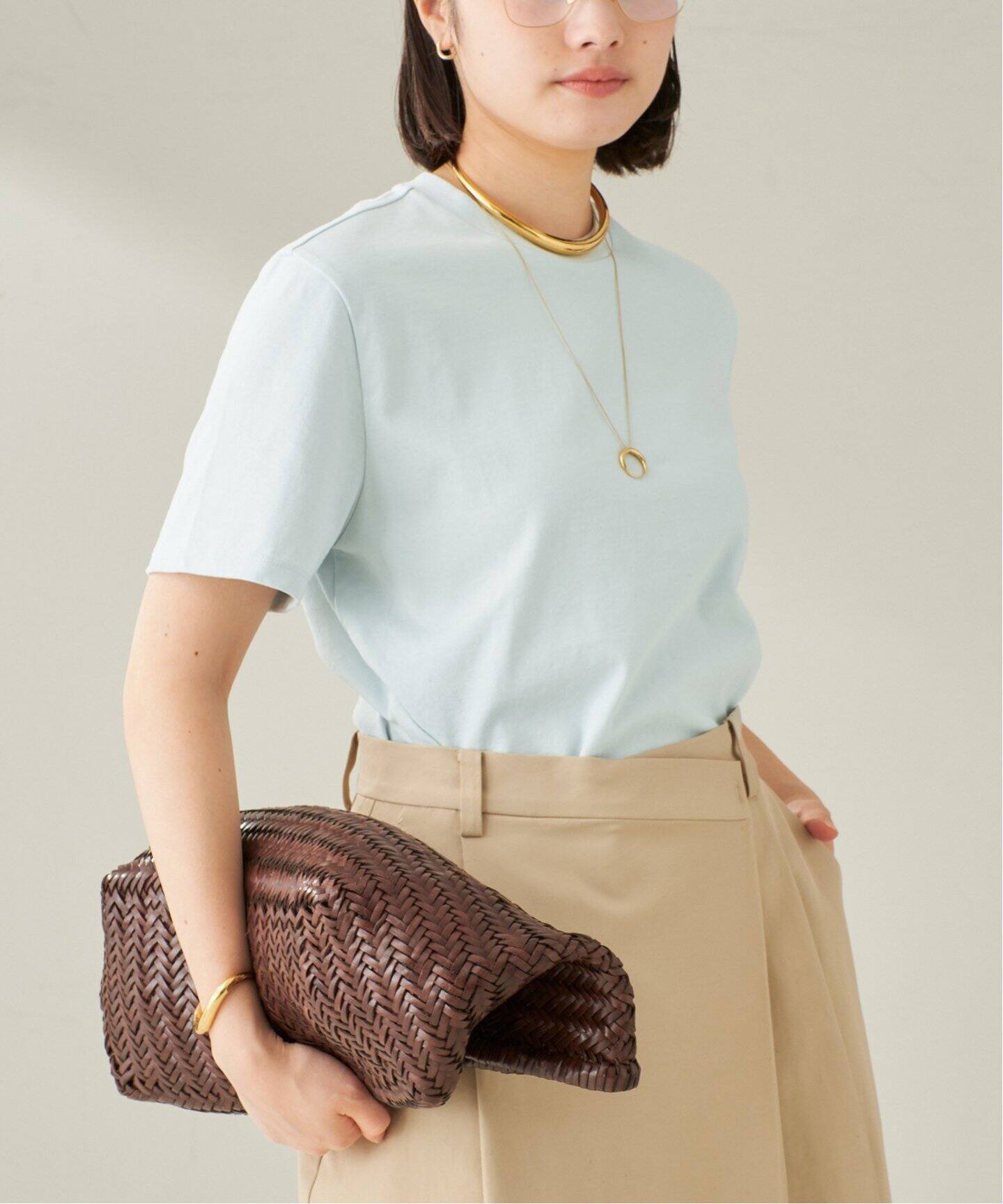 Plage - あと3時間でお値下げ終了❗plage 【R’IAM】 Tシャツ 1回着用 美品 プラージュ Plage R'IAM SETIN Tシャツ （ベージュ