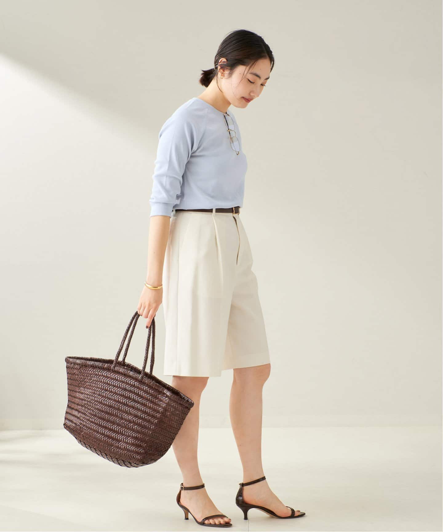 Plage - Plage  PremiumフライスTシャツ　ホワイト 追加》premiumフライス long Tシャツ（Tシャツ/カットソー