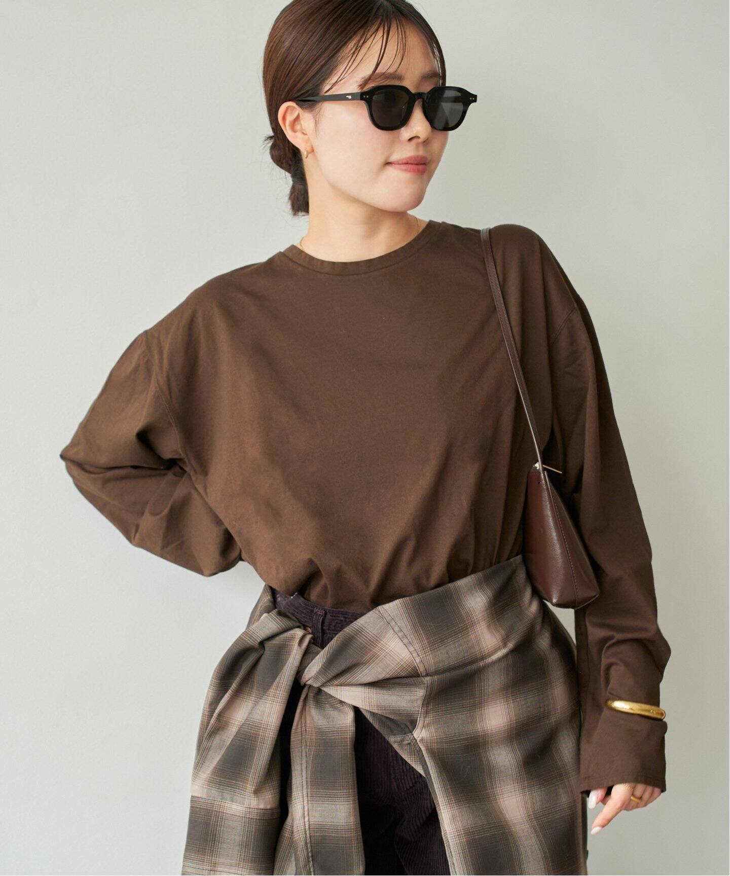 plage les Tendres カシミヤ HOODIE ストール ブラウン plage les Tendres カシミヤ HOODIE ストール ブラウン