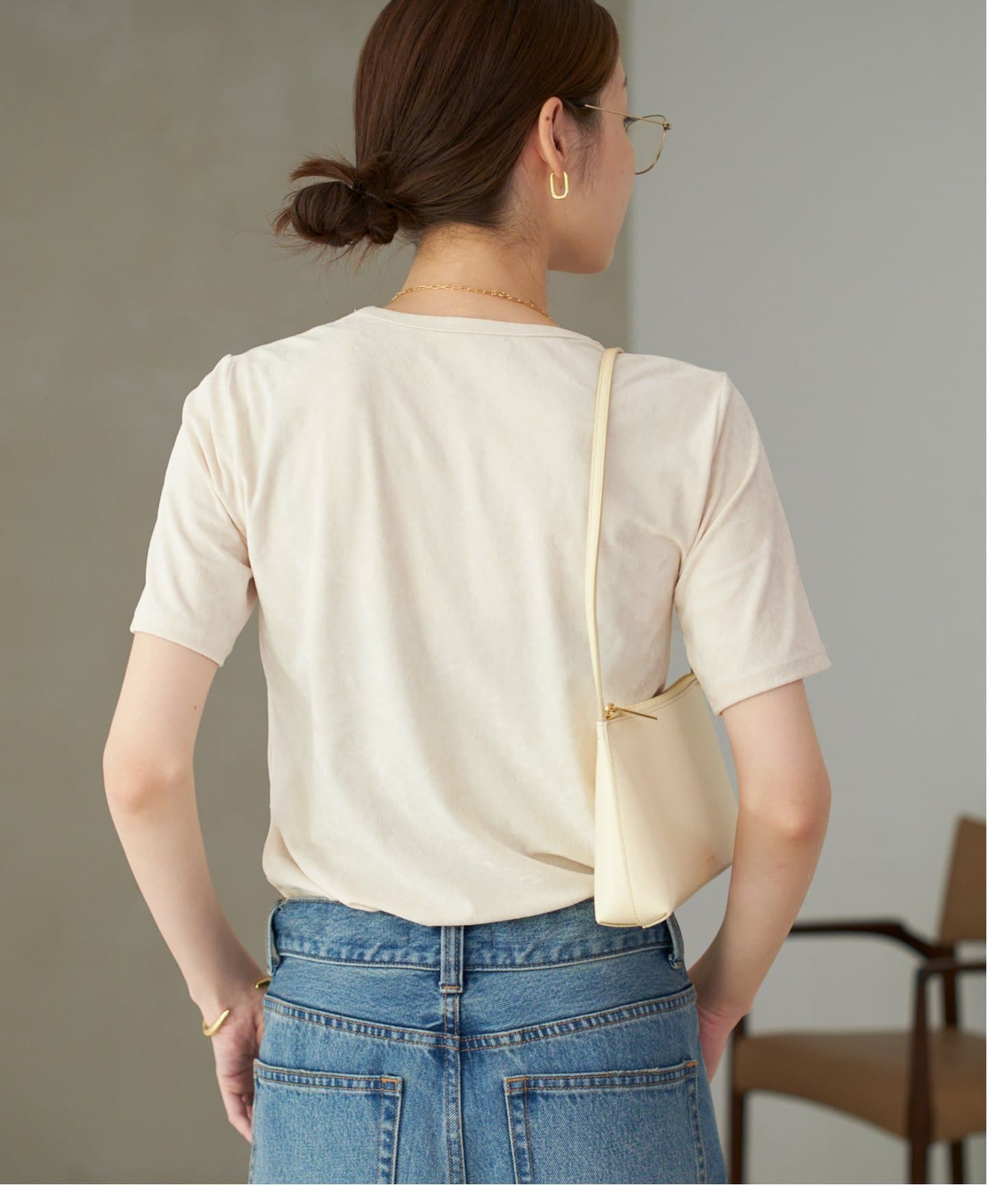 Plage velour Tシャツ　ナチュラル プラージュ Plage 《予約》velour Tシャツ （ナチュラル