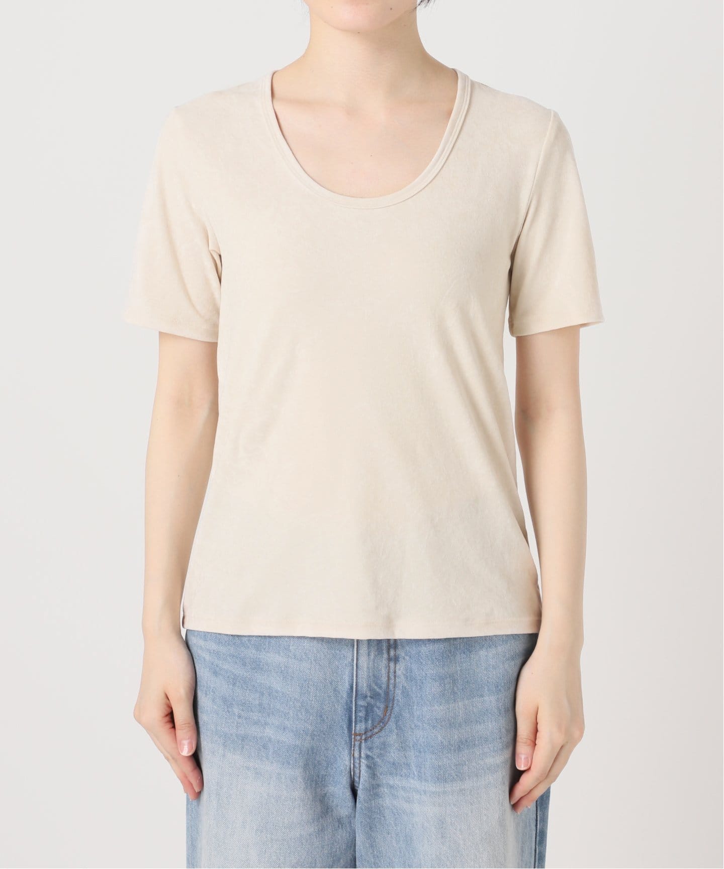 Plage velour Tシャツ　ナチュラル velour Tシャツ（Tシャツ／カットソー）｜Plage（プラージュ）の