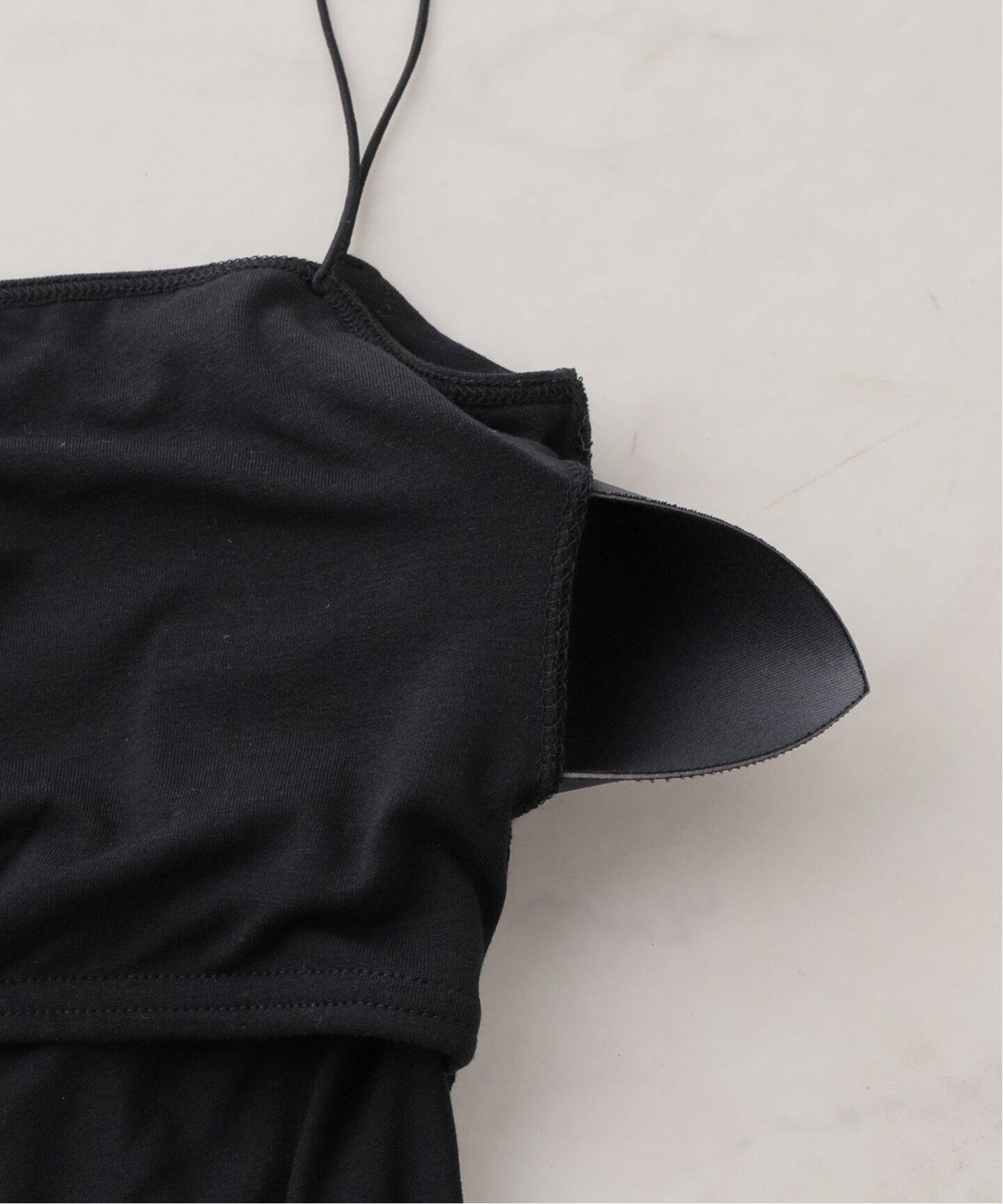 追加》middle back open キャミソール（カップ付きインナー）｜Plage