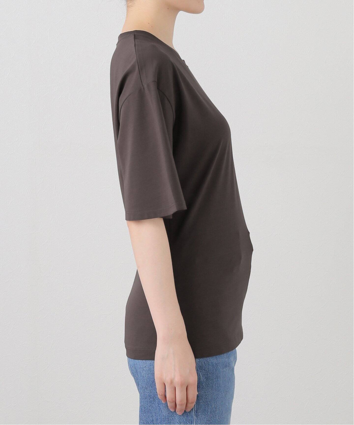 日本未入荷★PLAGE★テクスチャサイドスリットトップ SIDE SLIT NUANCE Tシャツ(Tシャツ/カットソー)|Plage