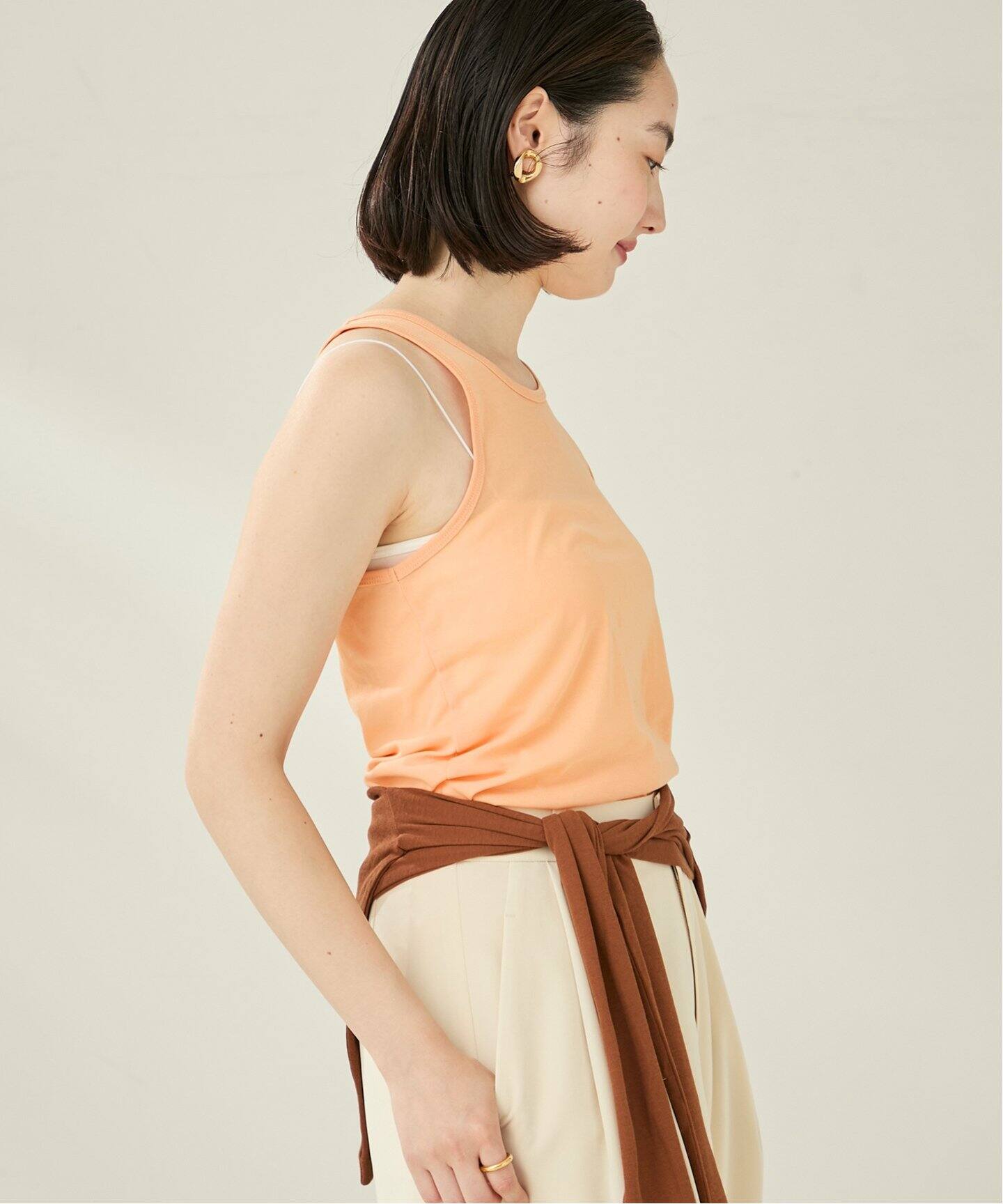 新品Plage AMERICAN SLEEVEタンク白アメスリタンクトップ AMERICAN SLEEVE タンク（タンクトップ）｜Plage（プラージュ