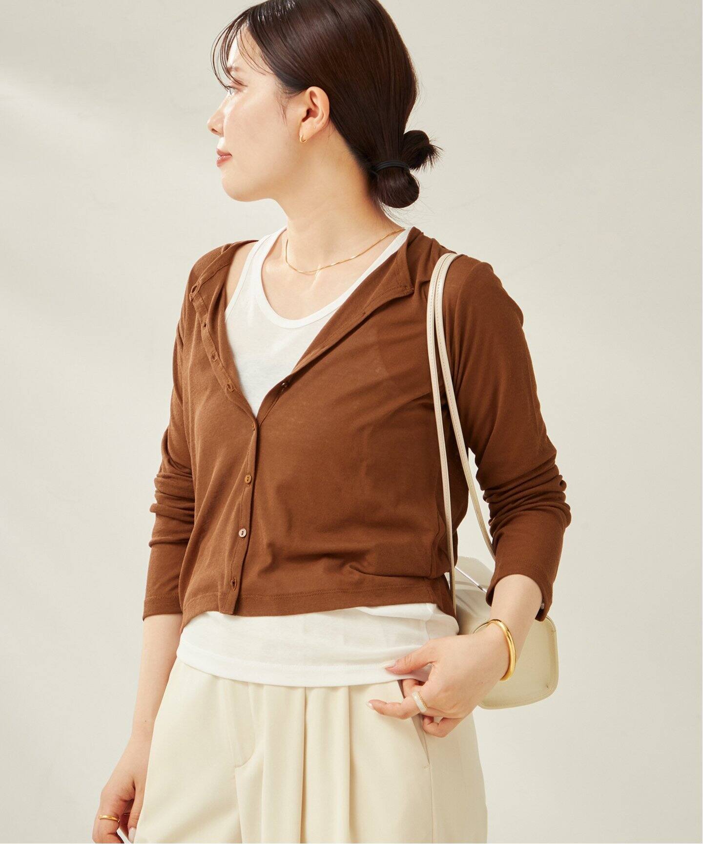 美品 Plage シアーカーディガン ナチュラル プラージュ SHEER カーディガン トップス（カーディガン）｜Plage