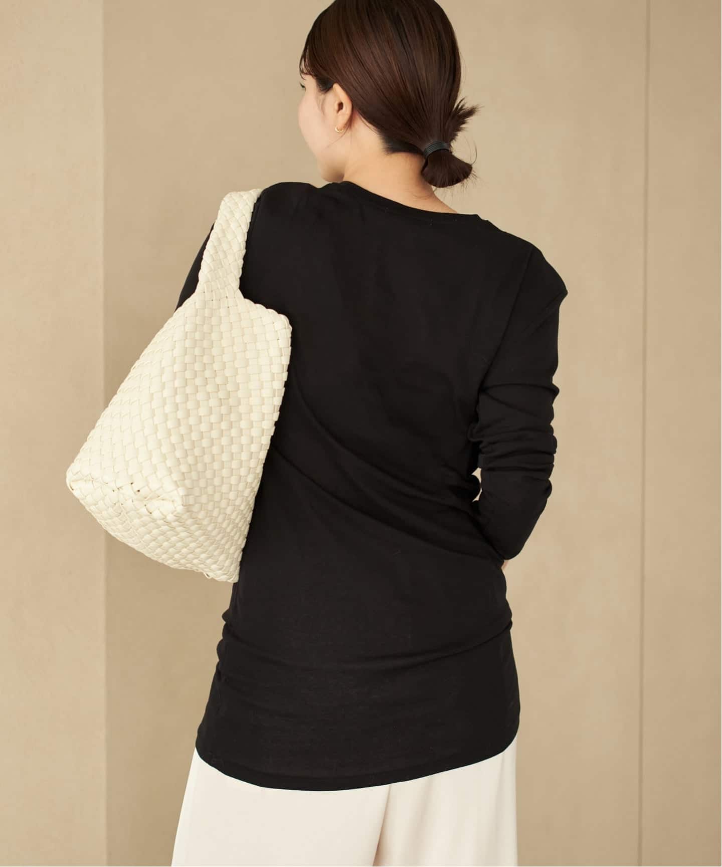 plage SQUARE SHOULDER Tシャツ カラー ブラック 追加予約》SQUARE SHOULDER Tシャツ（Tシャツ／カットソー