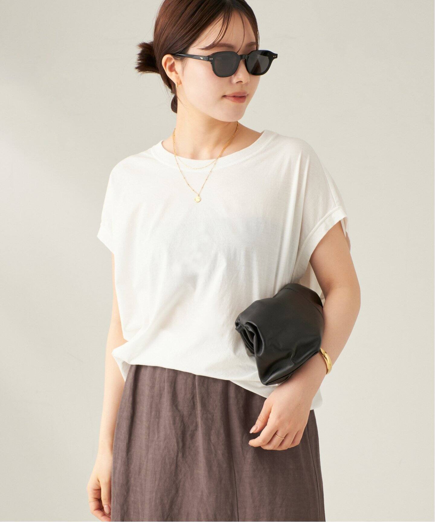 プラージュplage ALBINIハイゲージTシャツ　新品　ブルー 追加》ALBINI ハイゲージTシャツ（Tシャツ/カットソー）｜Plage