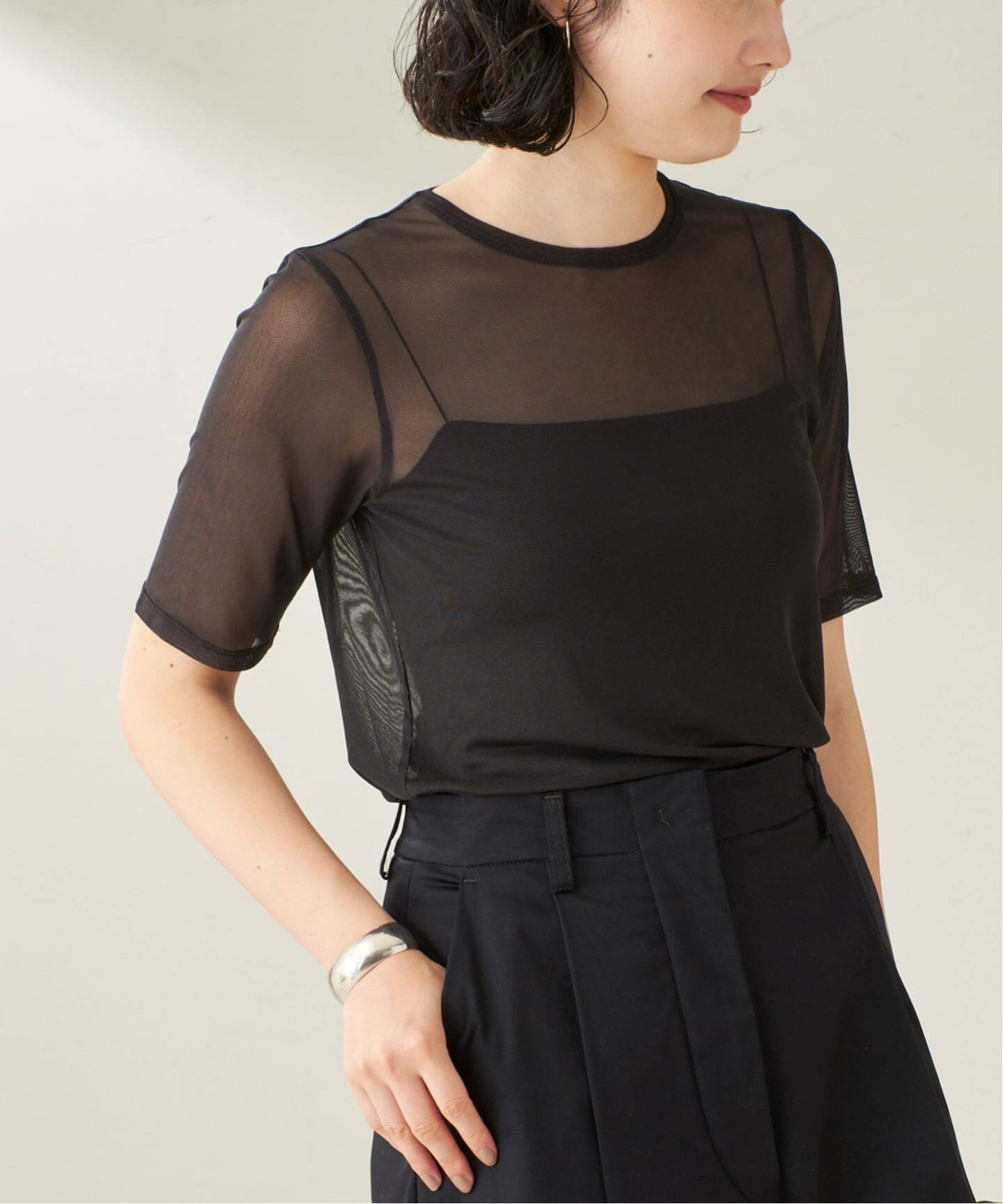 sheer mesh TEE（Tシャツ／カットソー）｜Plage（プラージュ）の