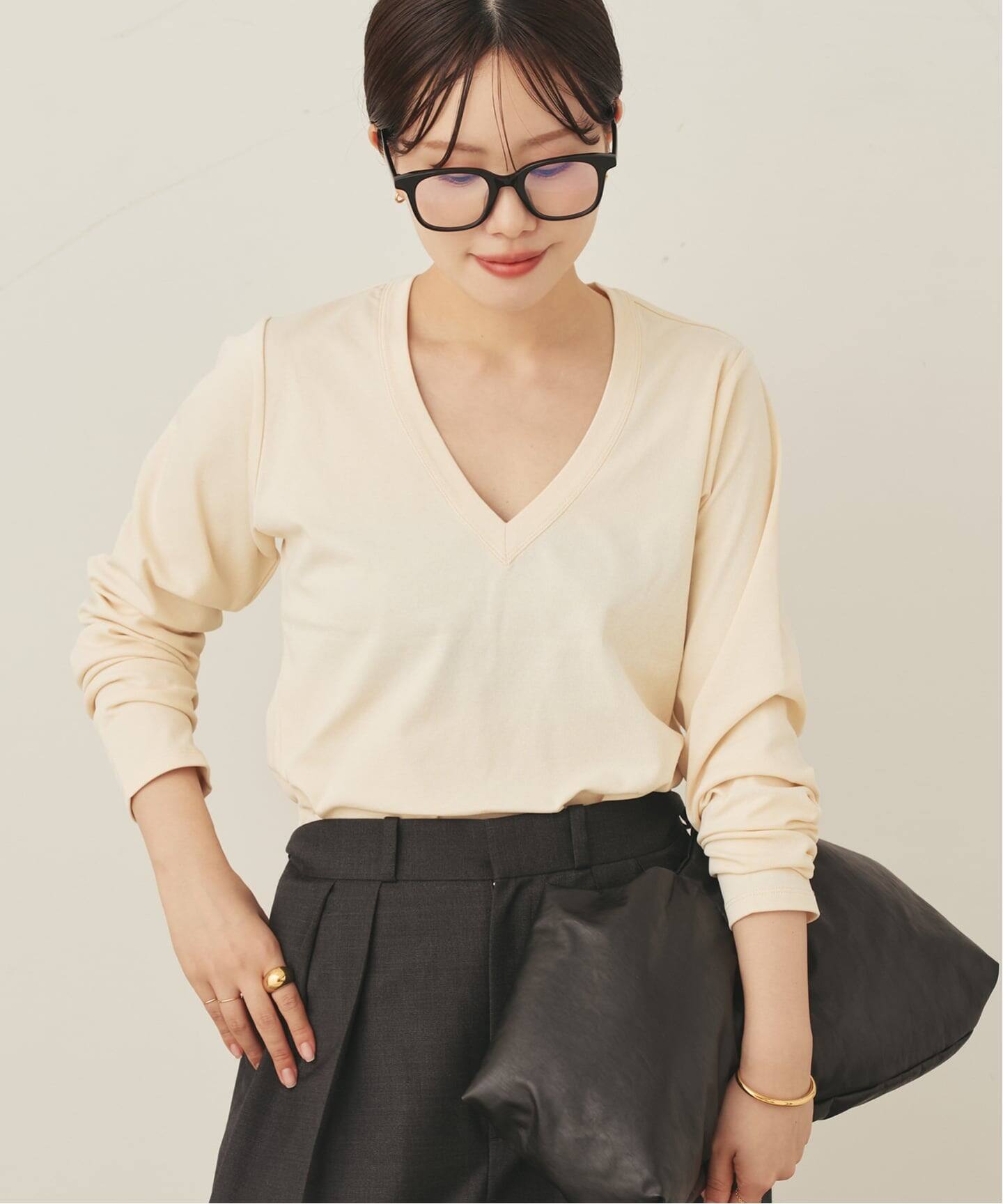 Vneck ロンT（Tシャツ／カットソー）｜Plage（プラージュ）の通販 