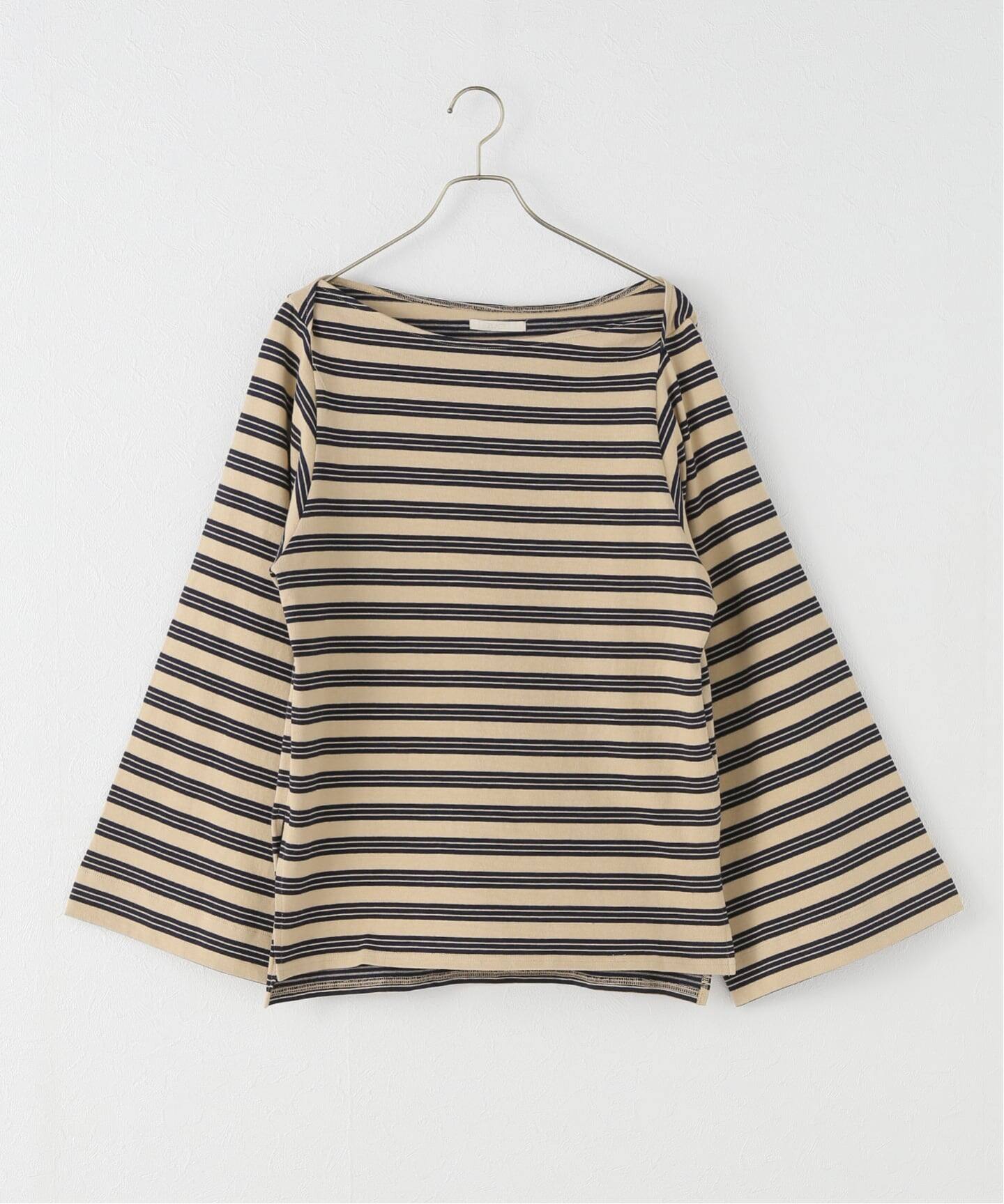 wide sleeve ボーダーTシャツ（Tシャツ／カットソー）｜Plage